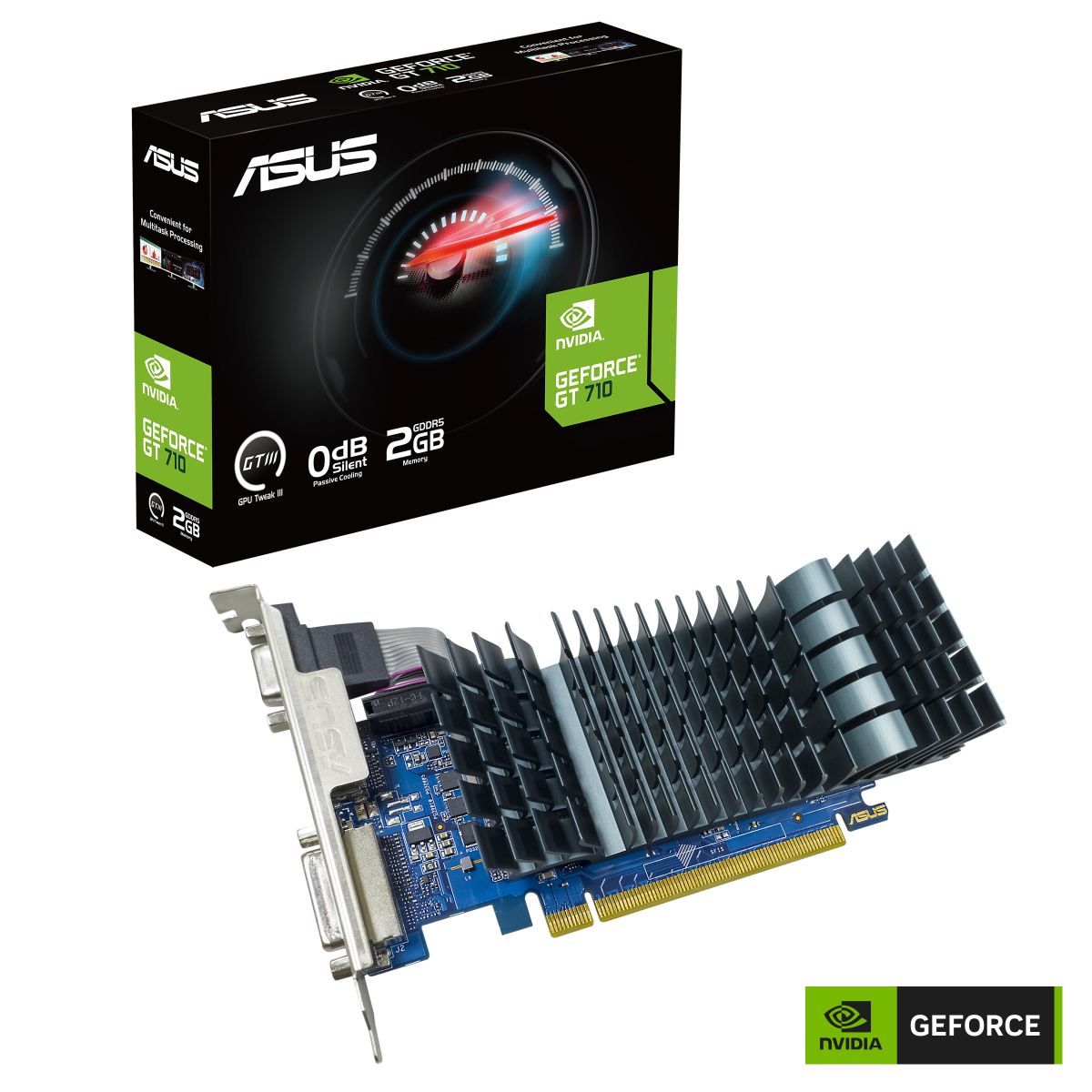 ASUS GeForce GT 710 2GB GDDR5 EVO Low-Profile Grafikkarte 1