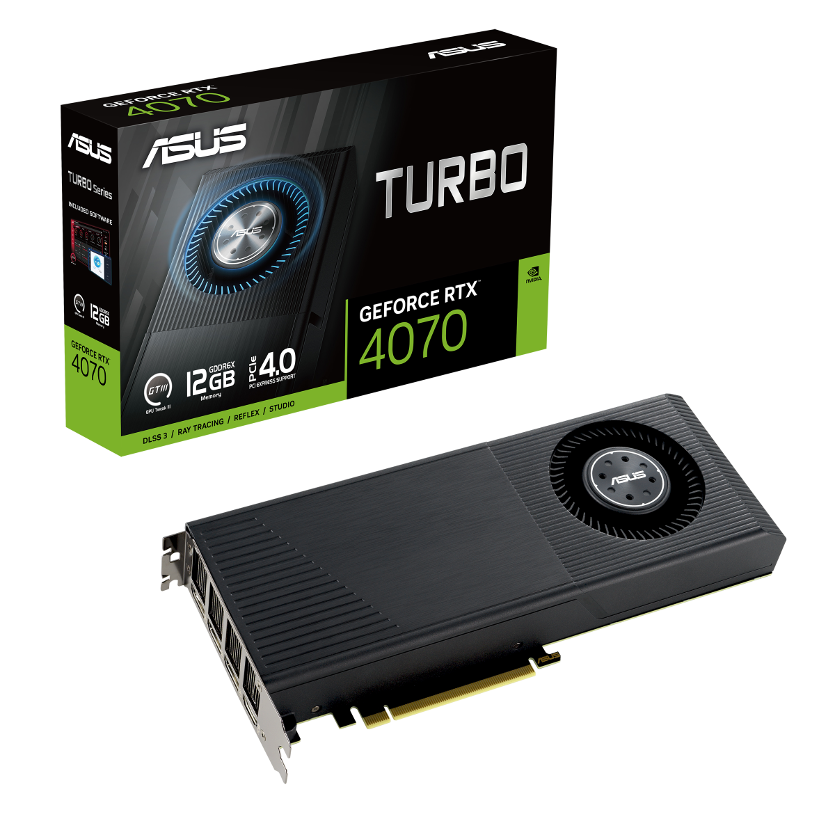 ASUS Turbo GeForce RTX 4070 12GB GDDR6X Gaming Grafikkarte thumbnail 4