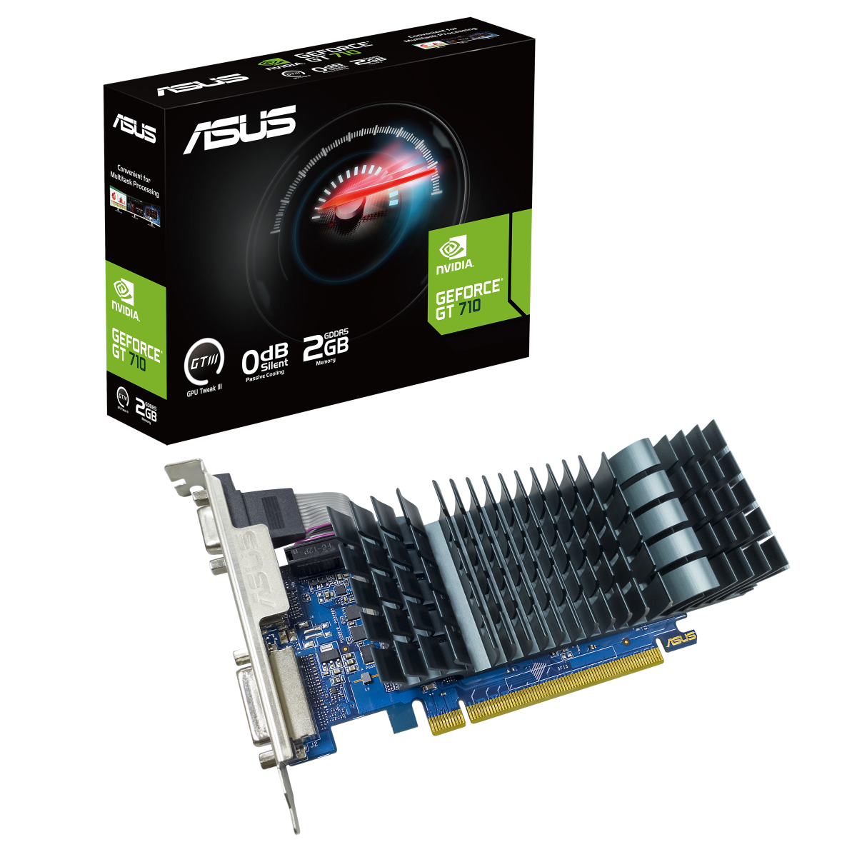 ASUS GeForce GT 710 2GB GDDR5 EVO Low-Profile Grafikkarte thumbnail 5