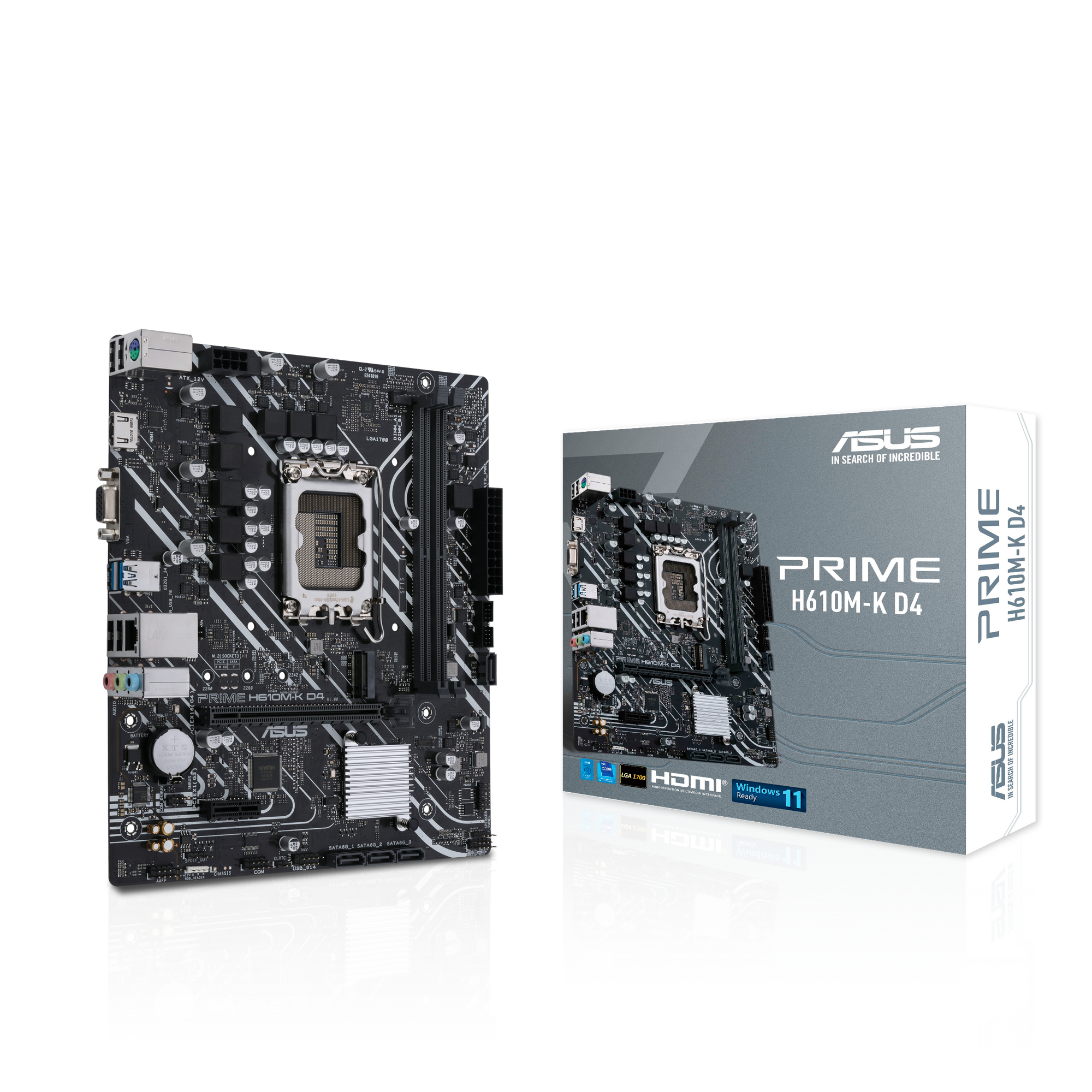 ASUS PRIME H610M-K D4 Gaming Socket Intel Carte mère LGA 1700 1