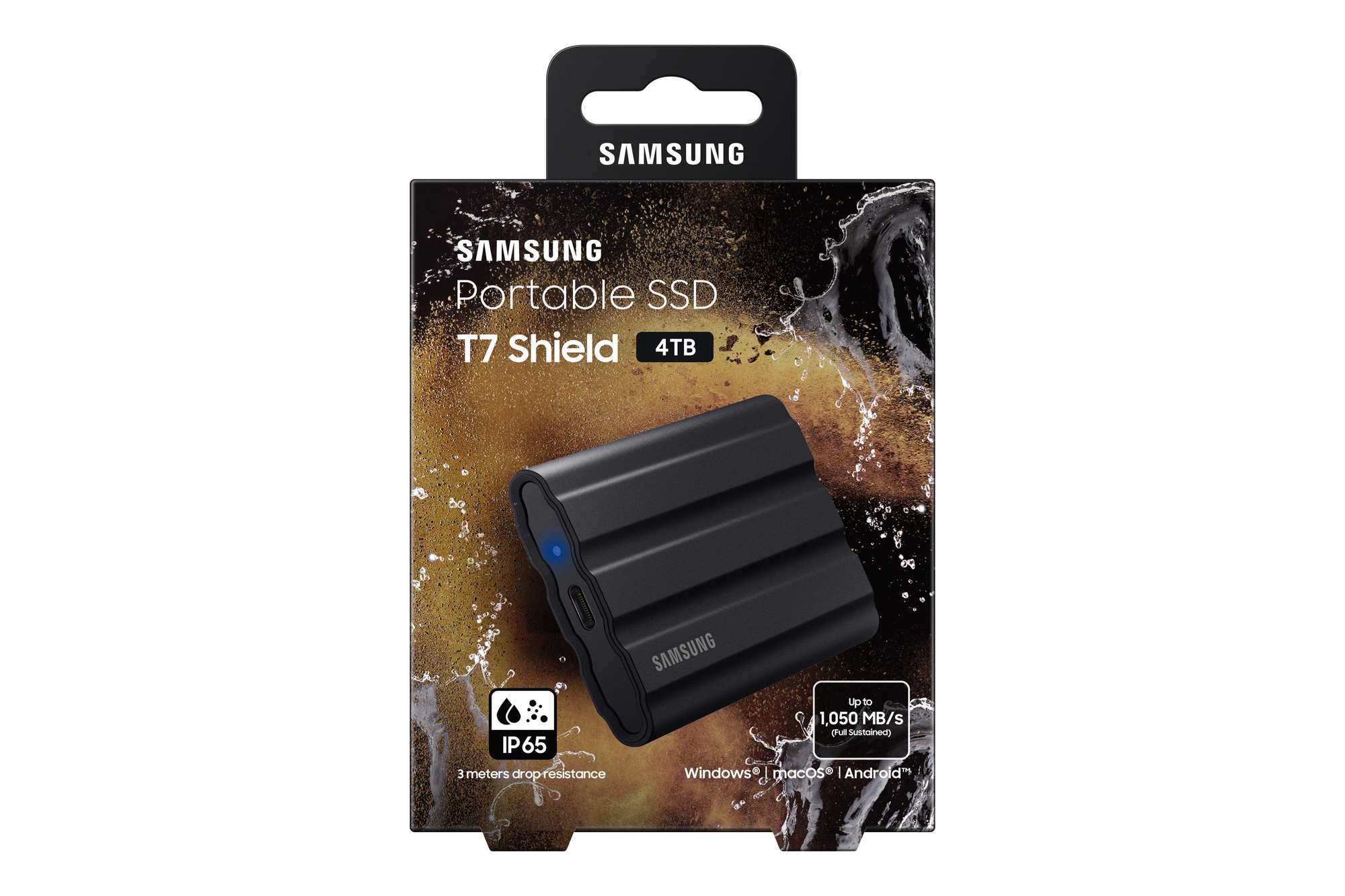 Samsung T7 Shield Portable SSD - 4 TB - USB 3.2 Gen.2 Externe SSD Schwarz (MU-PE24T0S/EU) thumbnail 5
