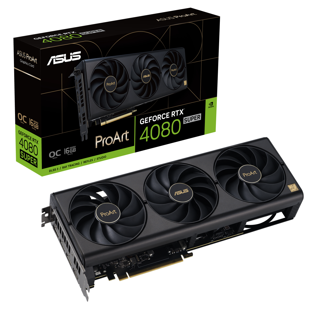 ASUS ProArt GeForce RTX 4080 SUPER OC Edition 16GB GDDR6X Gaming Grafikkarte 