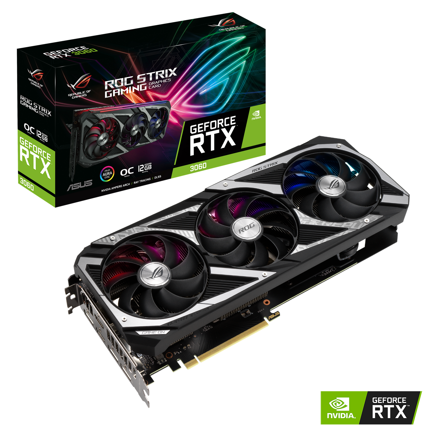 ASUS ROG Strix GeForce RTX3060 12G V2 OC Edition Gaming Grafikkarte 1