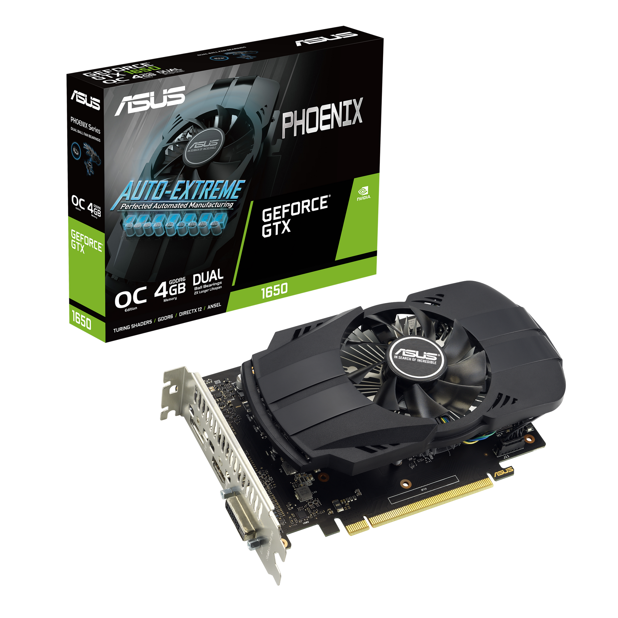 ASUS Phoenix GeForce GTX 1650 EVO OC Edition 4GB GDDR6 Gaming Grafikkarte