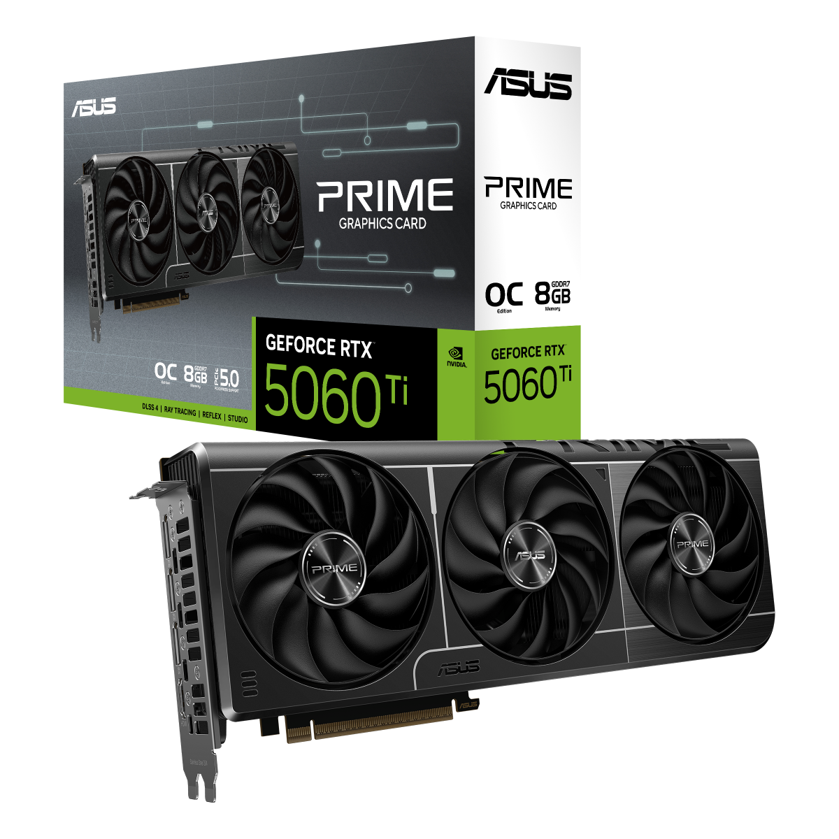 ASUS Prime GeForce RTX 5060 Ti 8GB GDDR7 OC Edition Gaming Grafikkarte