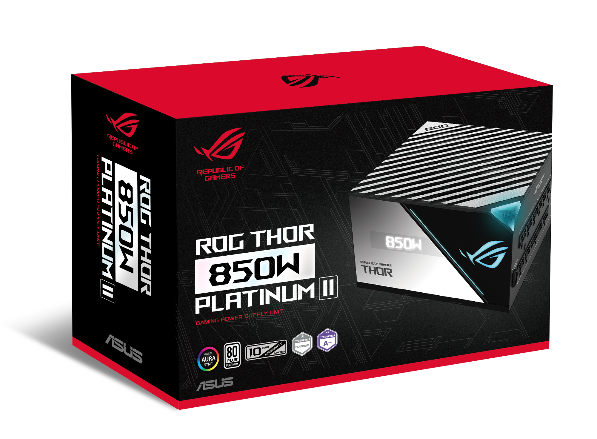 ROG Thor 850W Platinum II Alimentation (éclairage Aura Sync RGB, écran OLED) 2