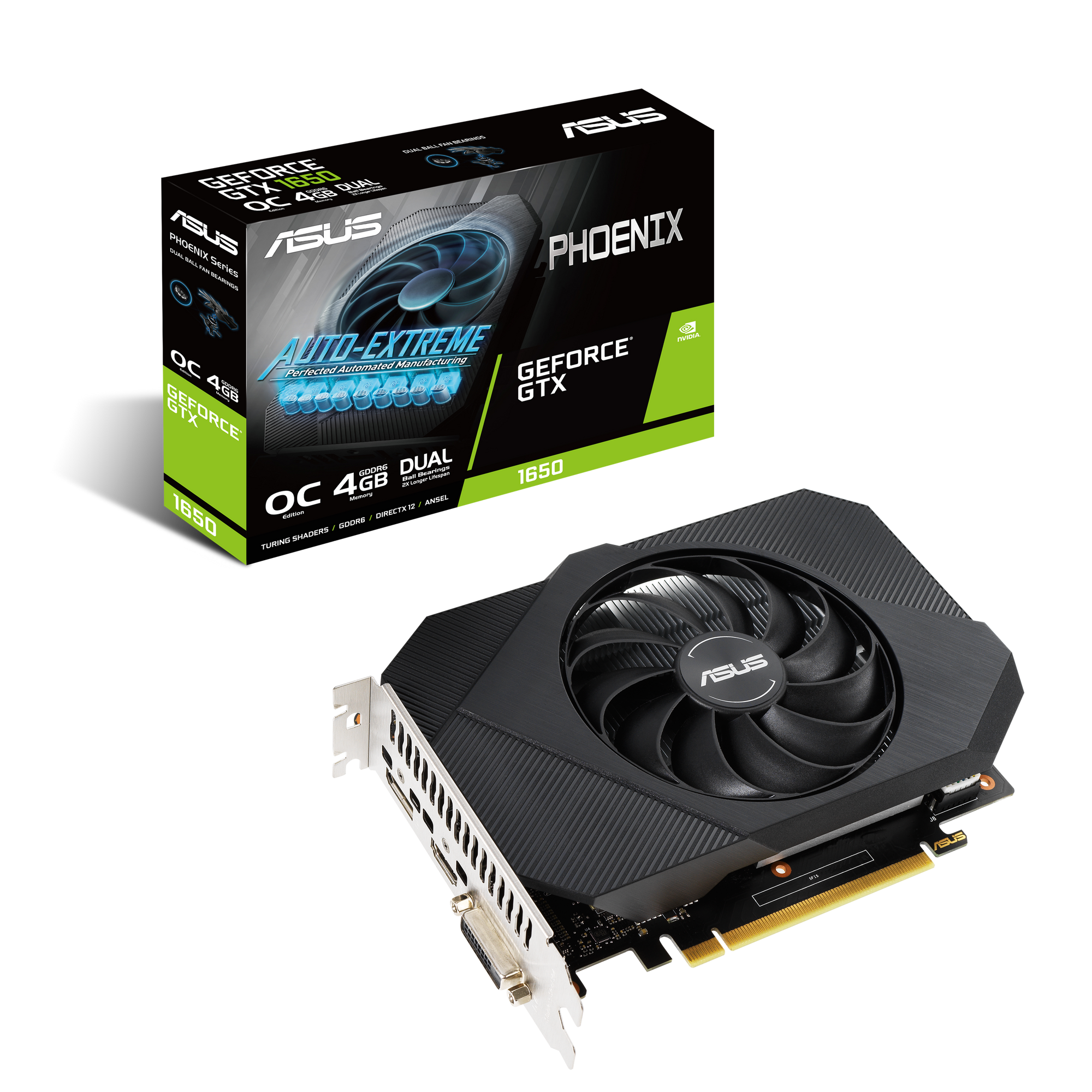 ASUS Phoenix Nvidia GeForce GTX 1650 4GB Power OC Edition Gaming Grafikkarte