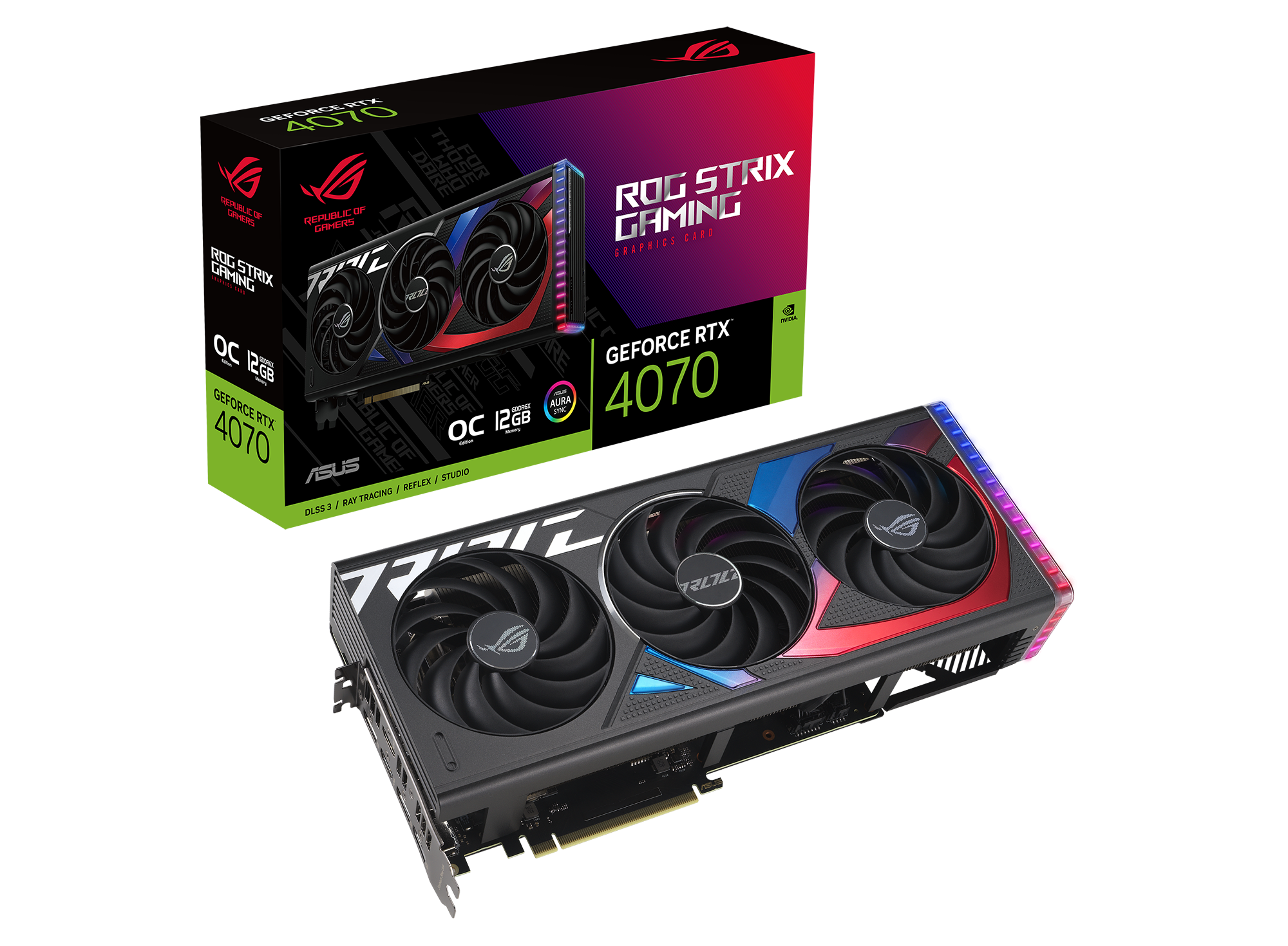 ASUS ROG Strix GeForce RTX 4070 12GB OC Edition GDDR6X Gaming Grafikkarte thumbnail 1