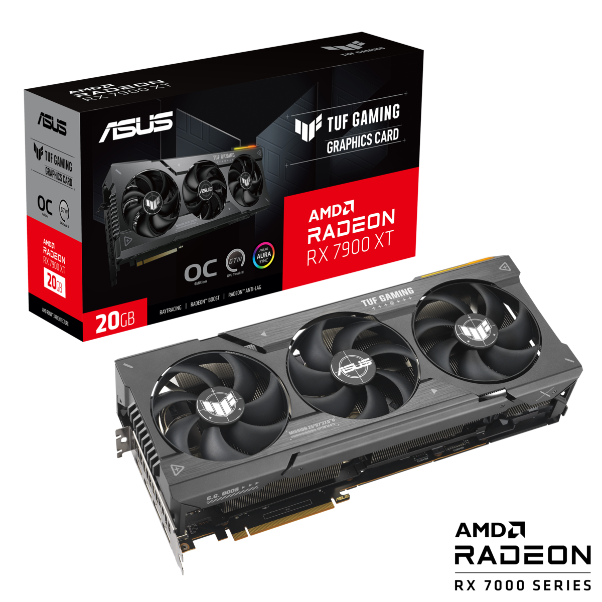 ASUS TUF Gaming AMD Radeon RX 7900 XT OC Edition 20GB GDDR6 Gaming Grafikkarte thumbnail 6