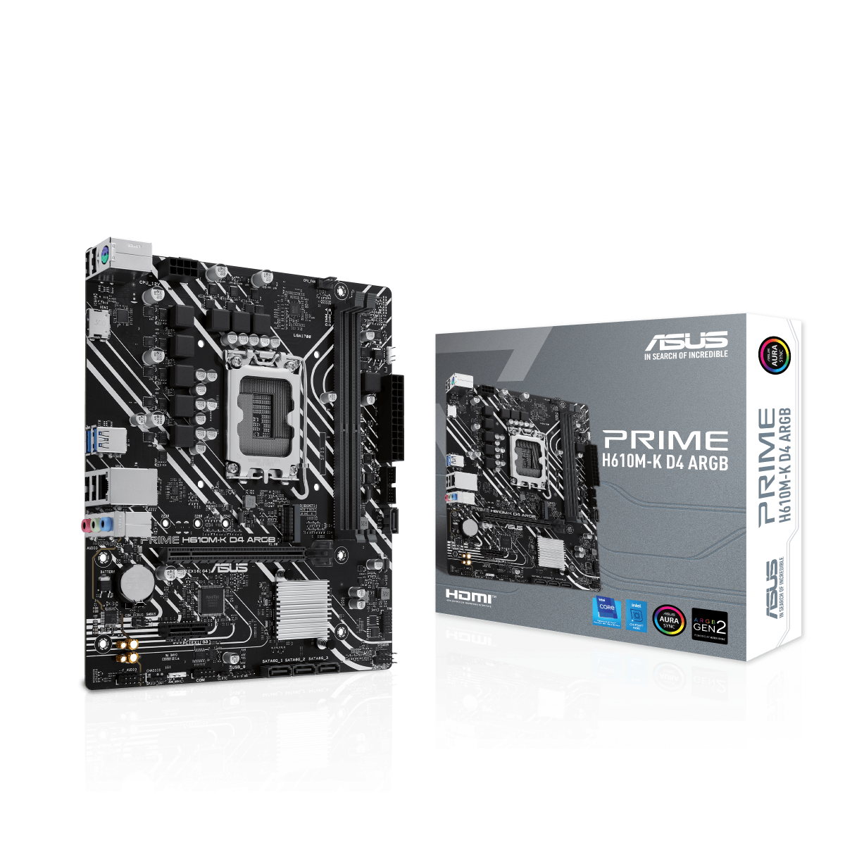 ASUS PRIME H610M-K D4 ARGB Gaming Mainboard Sockel Intel LGA 1700 