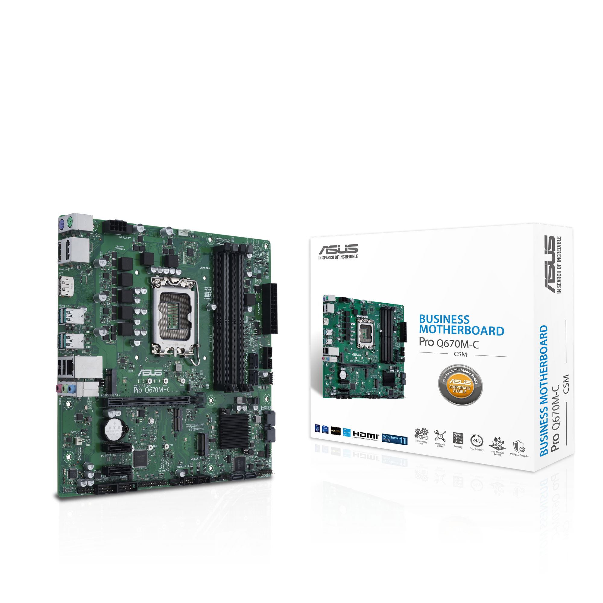 ASUS Pro Q670M-C-CSM Business-Mainboard Sockel Intel LGA 1700 1