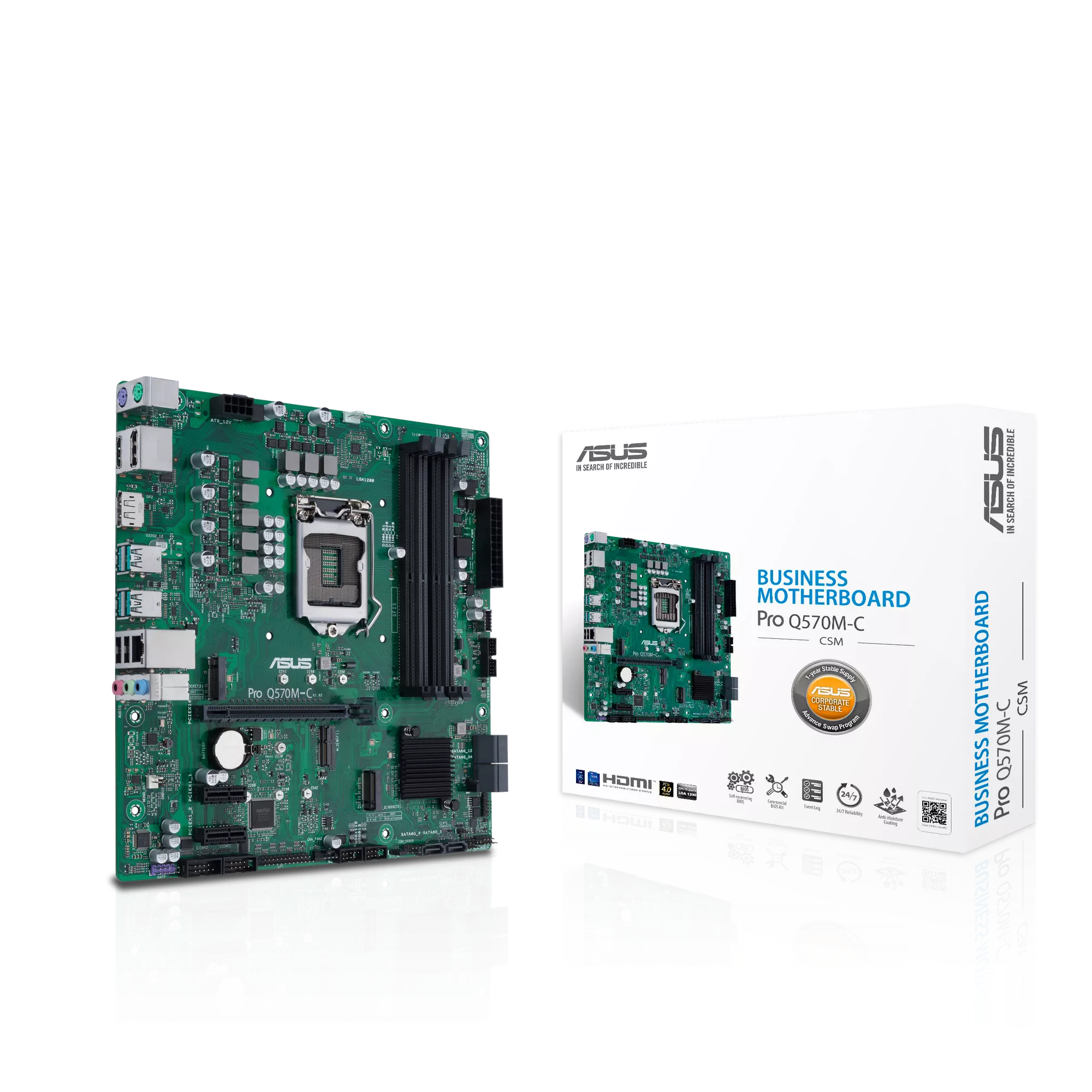 ASUS Pro Q570M-C/CSM Business-Mainboard Sockel Intel LGA 1200