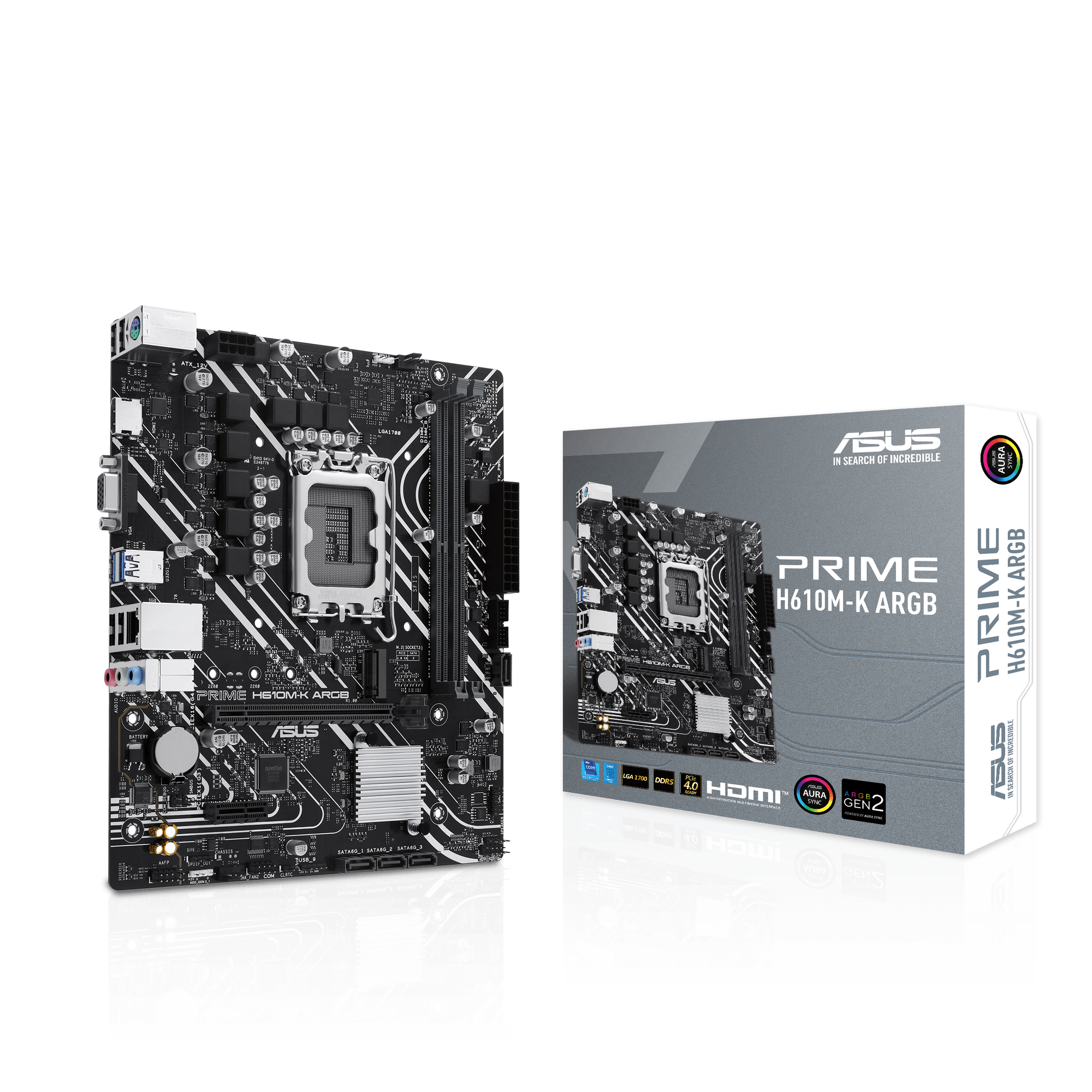 MB ASUS PRIME H610M-K ARGB (Intel,1700,DDR5,mATX) 