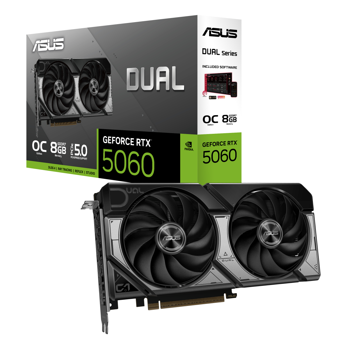 ASUS Dual GeForce RTX 5060 8GB OC Edition GDDR7 Gaming Grafikkarte 1