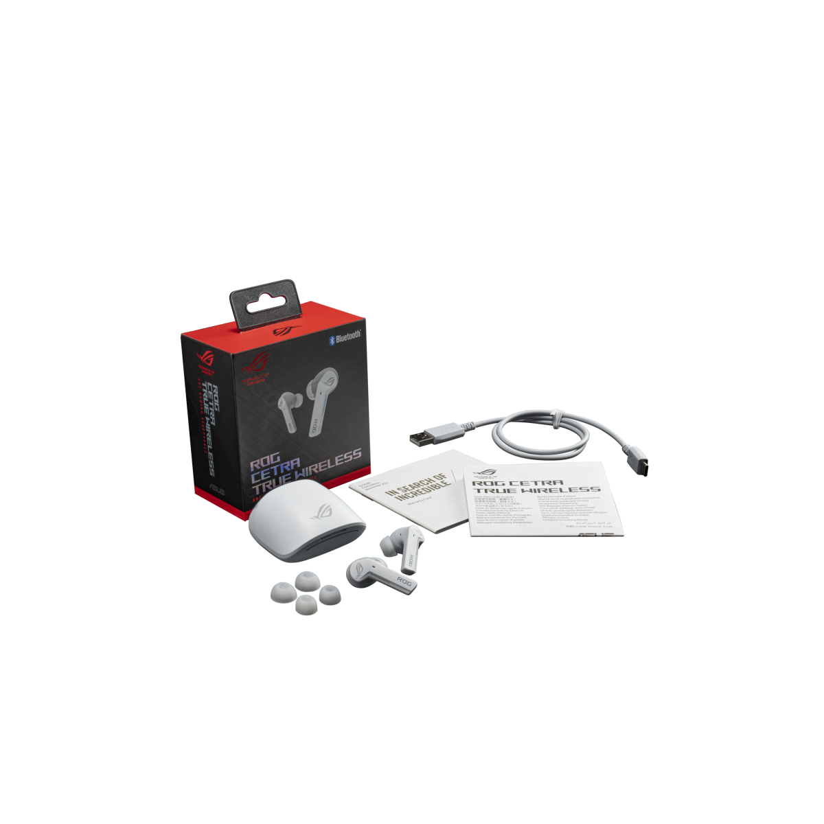 ROG Cetra True Wireless Moonlight White Écouteurs intra-auriculaires pour le jeu, blanc 2