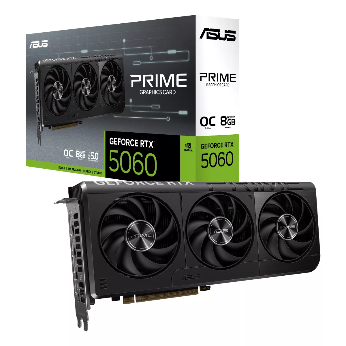 ASUS Prime GeForce RTX 5060 8GB GDDR7 OC Edition Gaming Grafikkarte ASUS Prime GeForce RTX 5060 8GB GDDR7 OC Edition Gaming Grafikkarte