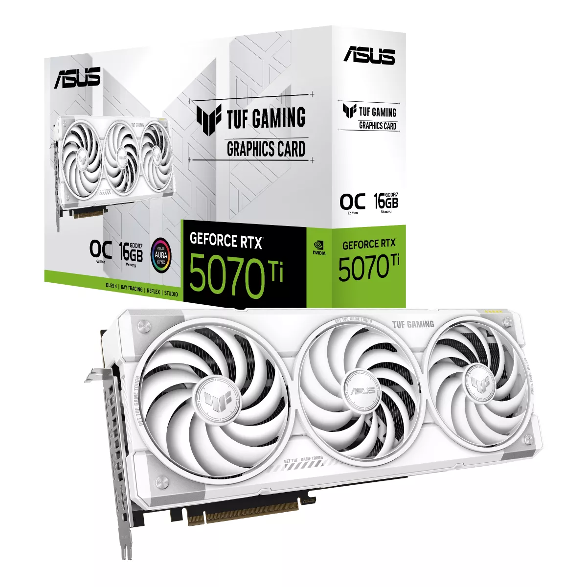 新品 ASUS TUF RTX 5070Ti O16G WHITE GAMING ASUS TUF Gaming GeForce RTX™ 5070 Ti 16GB White OC Edition