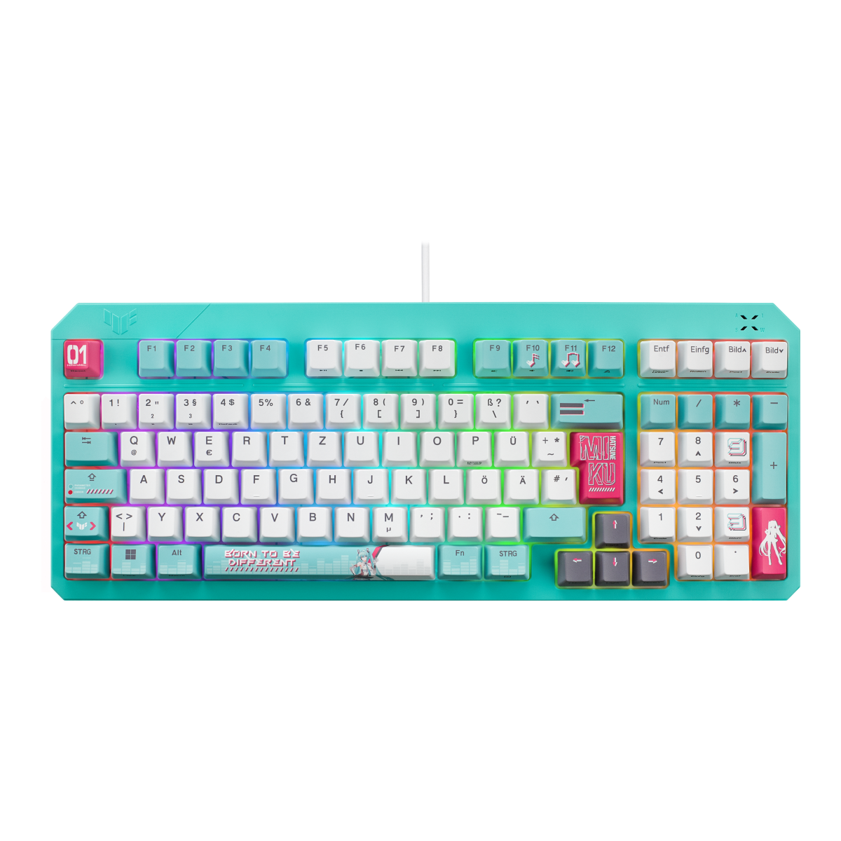 ASUS TUF Gaming K3 Gen II Hatsune Miku Edition Gaming Tastatur 