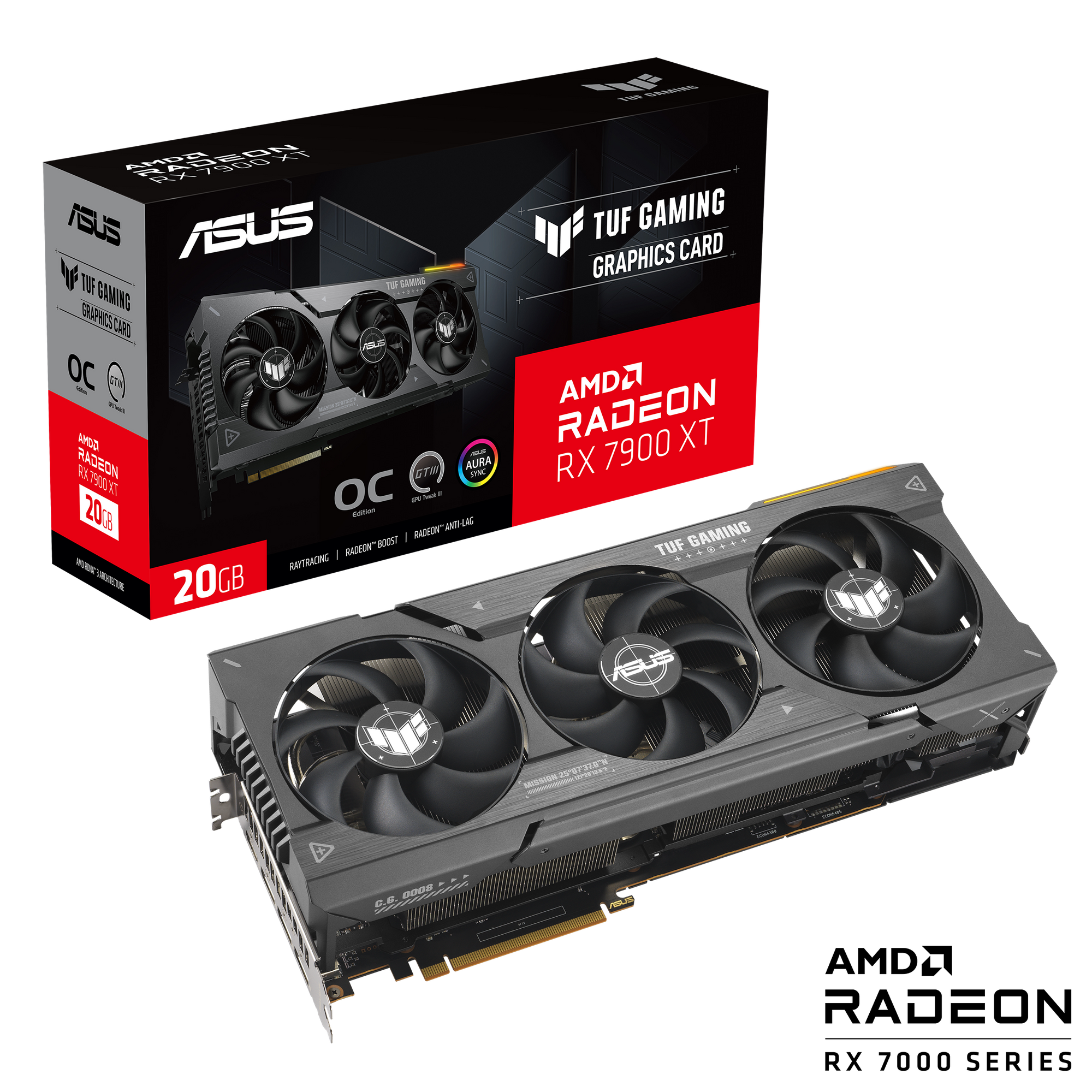 ASUS TUF Gaming AMD Radeon RX 7900 XT OC Edition 20GB Carte graphique de jeu 1