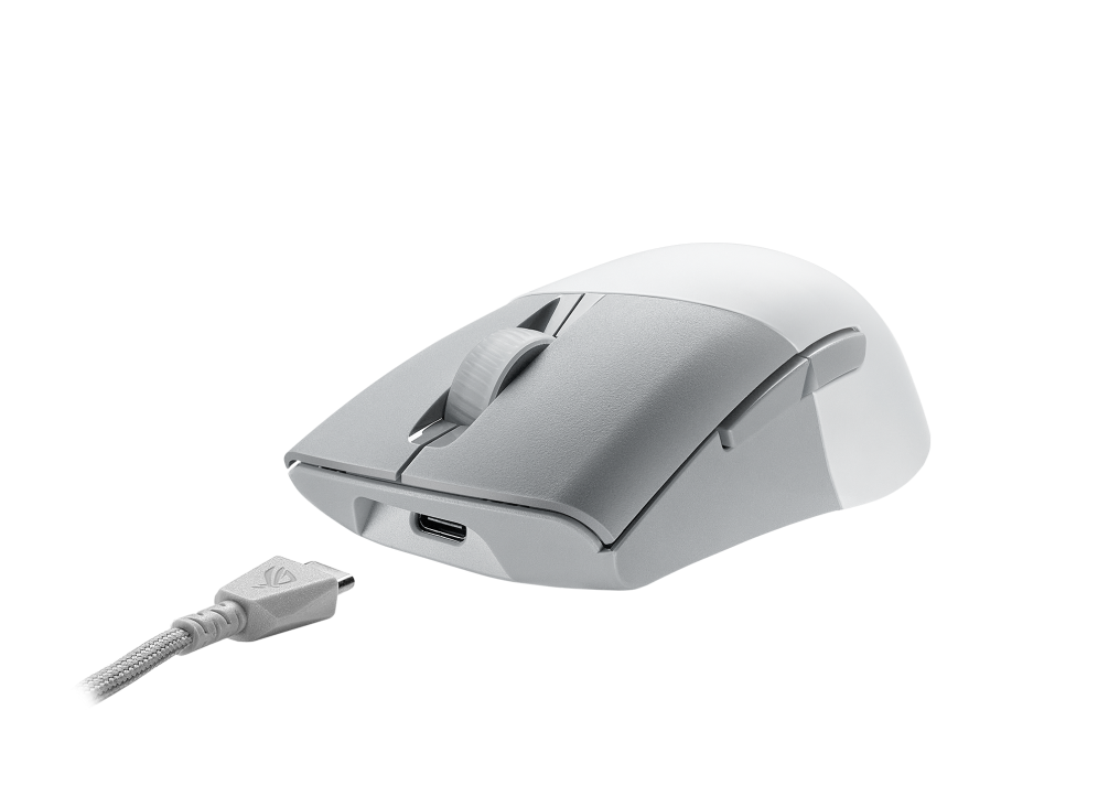 ASUS ROG Keris Wireless AimPoint White RGB Gaming Mouse thumbnail 4