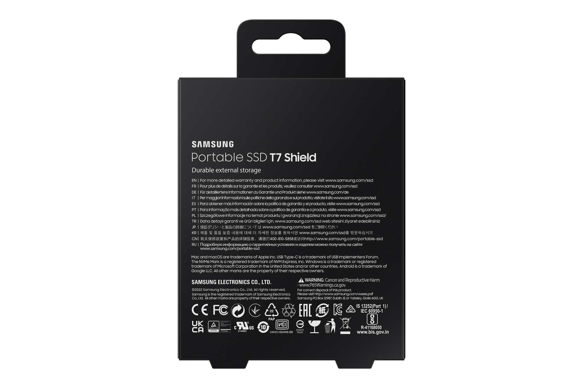 Samsung T7 Shield Portable SSD - 4 TB - USB 3.2 Gen.2 Externe SSD Schwarz (MU-PE24T0S/EU) thumbnail 4