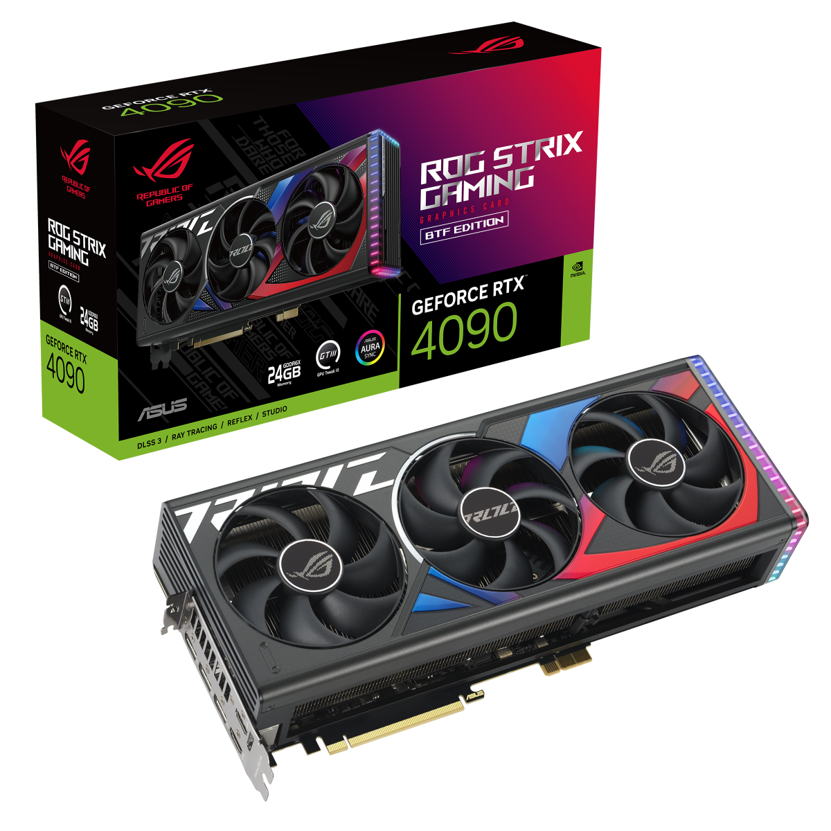 ASUS ROG Strix GeForce RTX 4090 BTF 24GB GDDR6X Gaming Grafikkarte 1