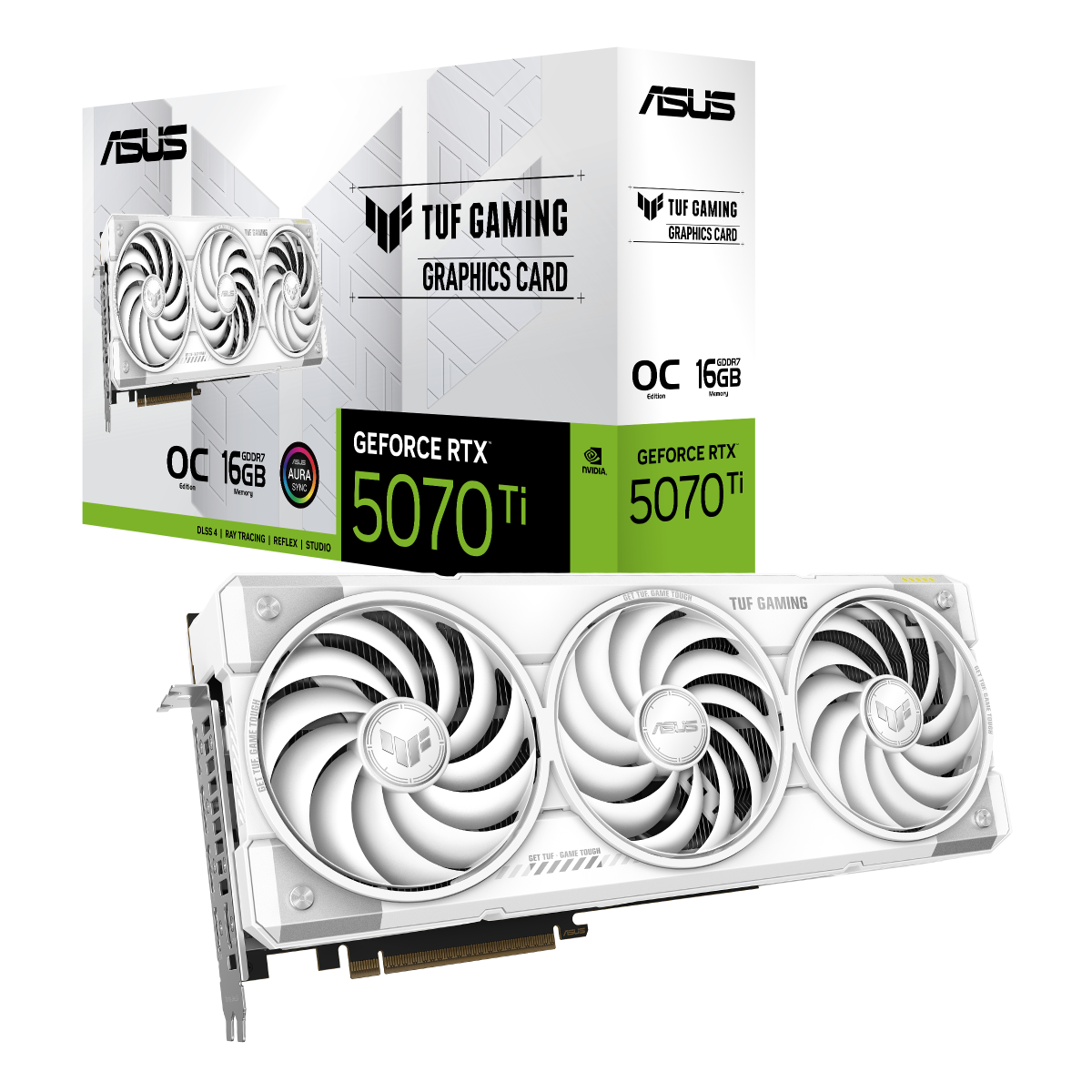 ASUS TUF Gaming GeForce RTX 5070 Ti 16GB GDDR7 White OC Edition Grafikkarte 1
