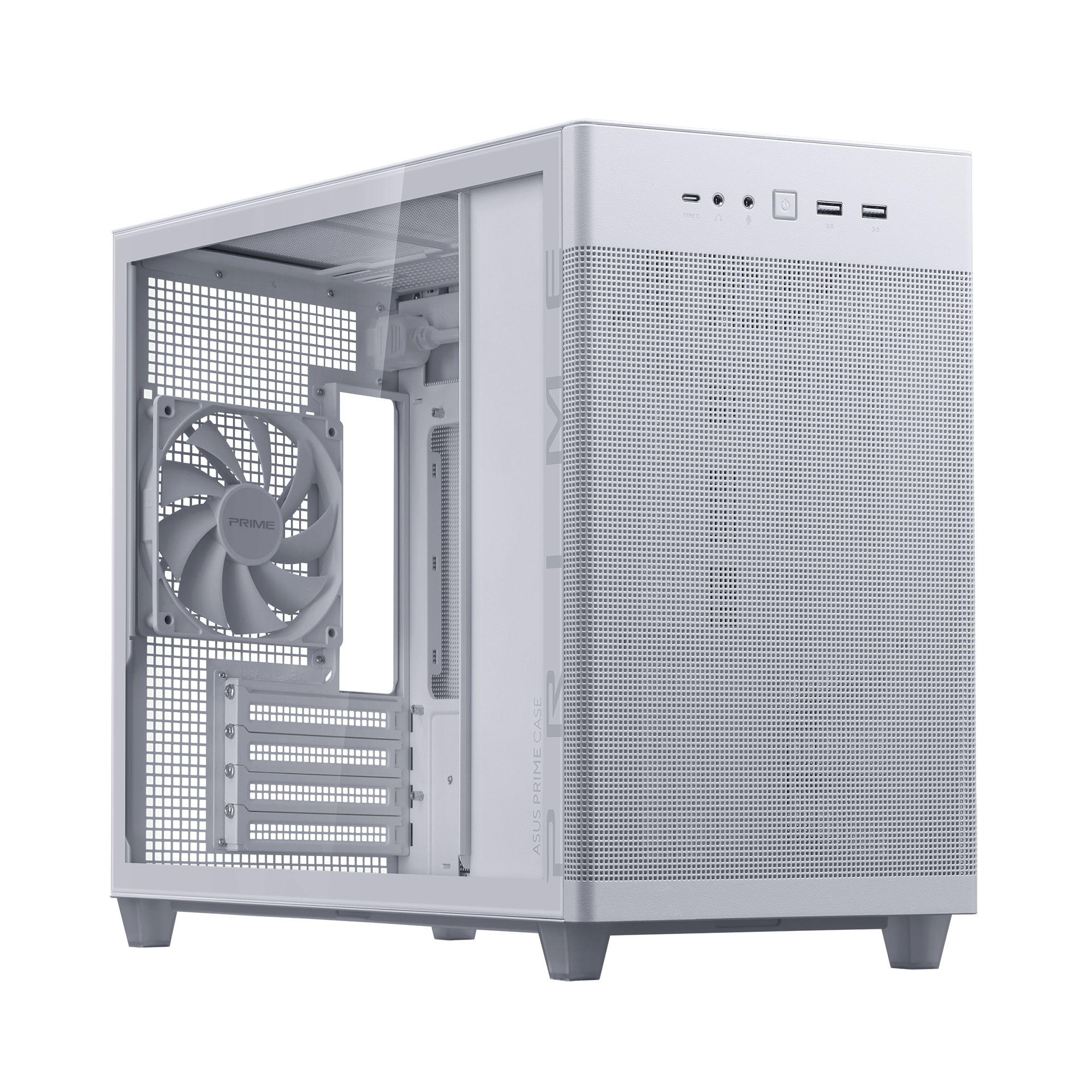 ASUS Prime AP201 Tempered Glass MicroATX case white