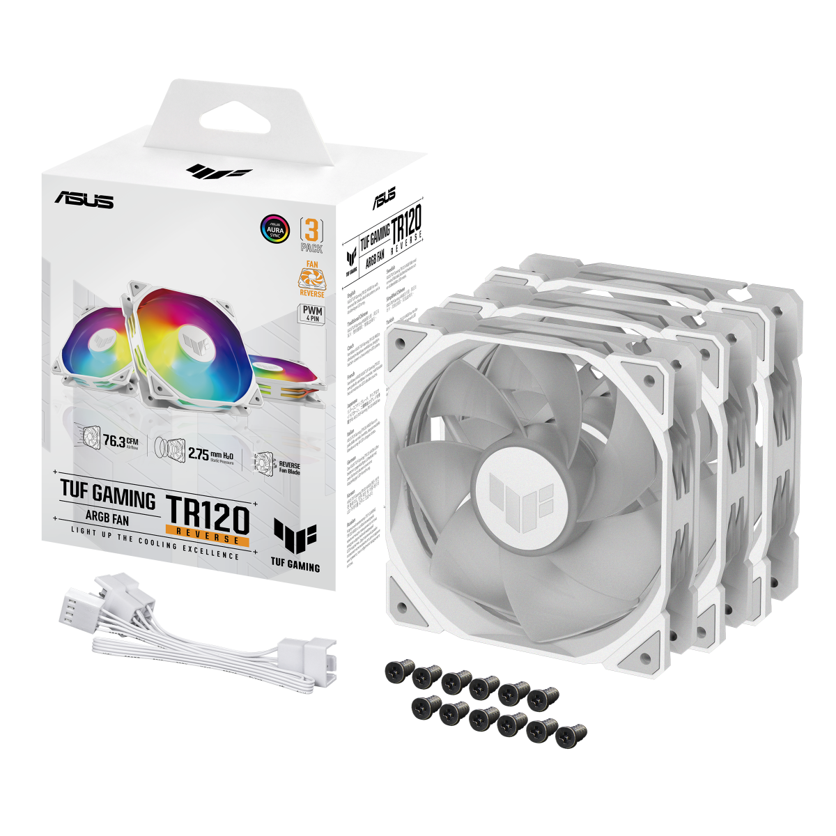 TUF Gaming TR120 ARGB Reverse Fan - Triple Pack