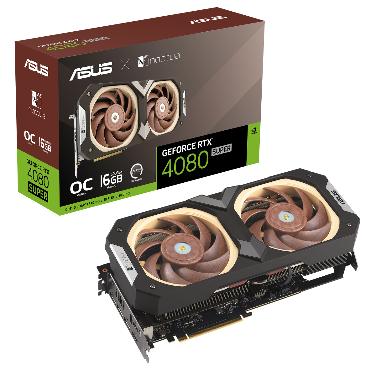 ASUS GeForce RTX 4080 SUPER 16GB GDDR6X Noctua OC Edition Gaming Grafikkarte 