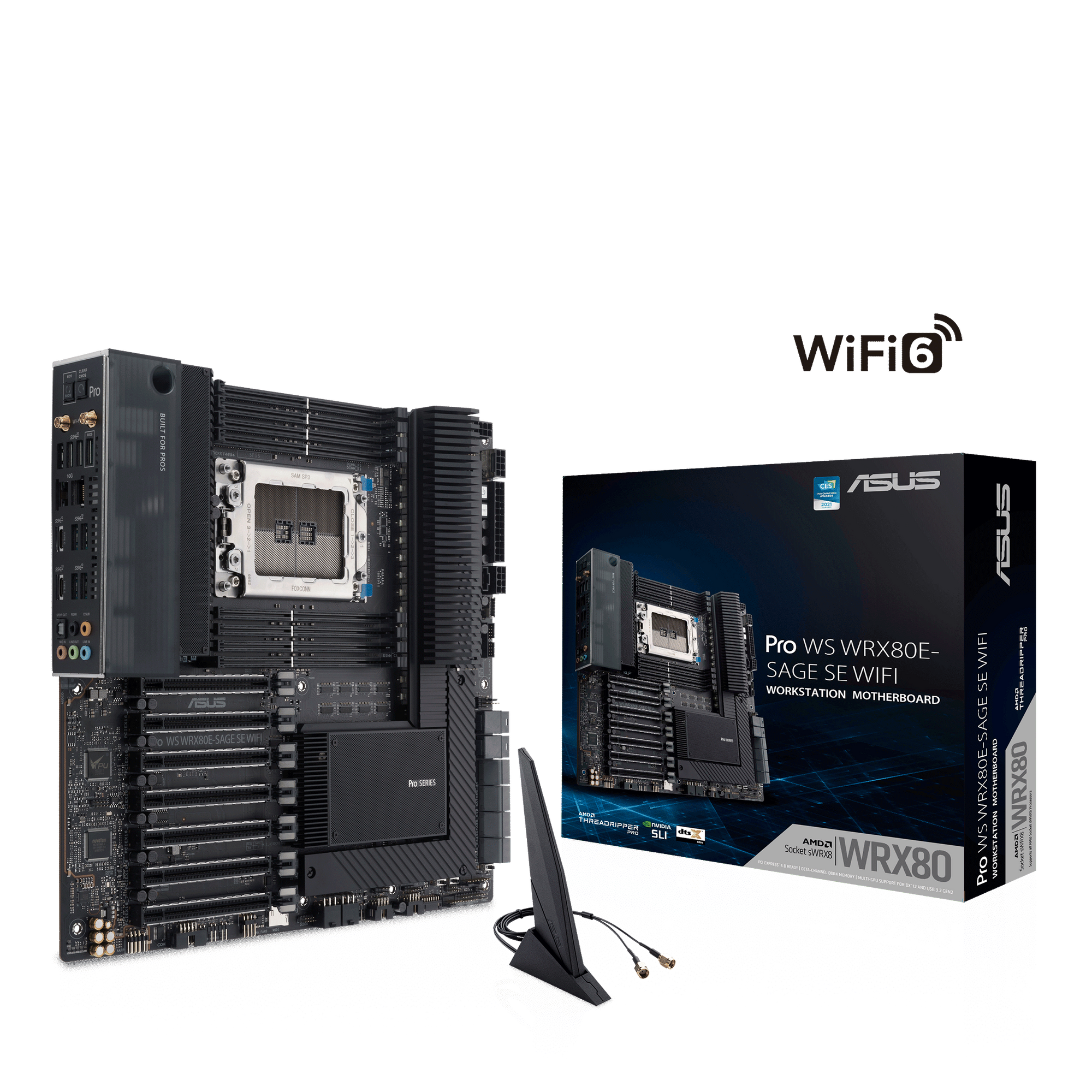 ASUS Pro WS WRX80E-SAGE SE WIFI Workstation Mainboard Sockel AMD sWRX8 1