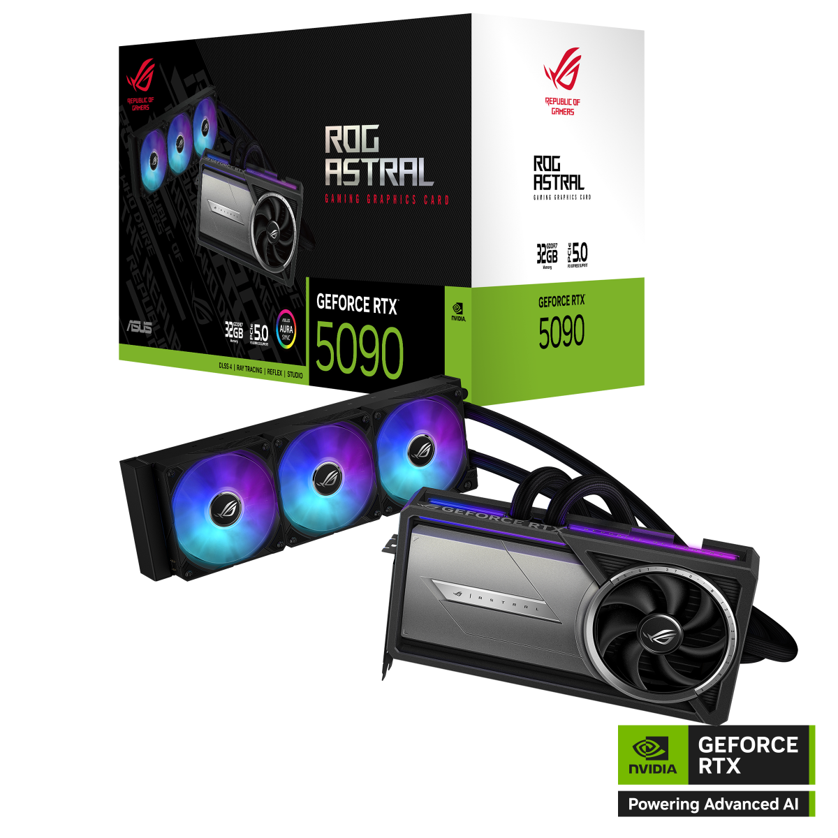 ASUS ROG Astral LC GeForce RTX 5090 32GB GDDR7 Gaming Grafikkarte mit All-in-One-Flüssig-CPU-Wasserkühlung 1