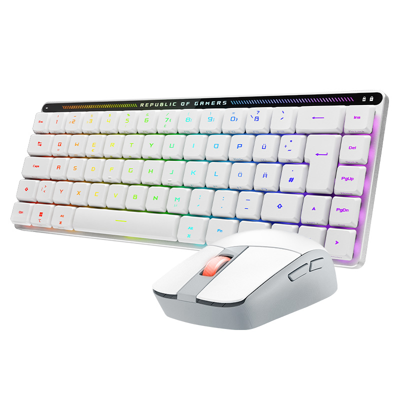 BUNDLE ROG Falchion RX Low Profile Tastatur + ROG Impact III Wireless White