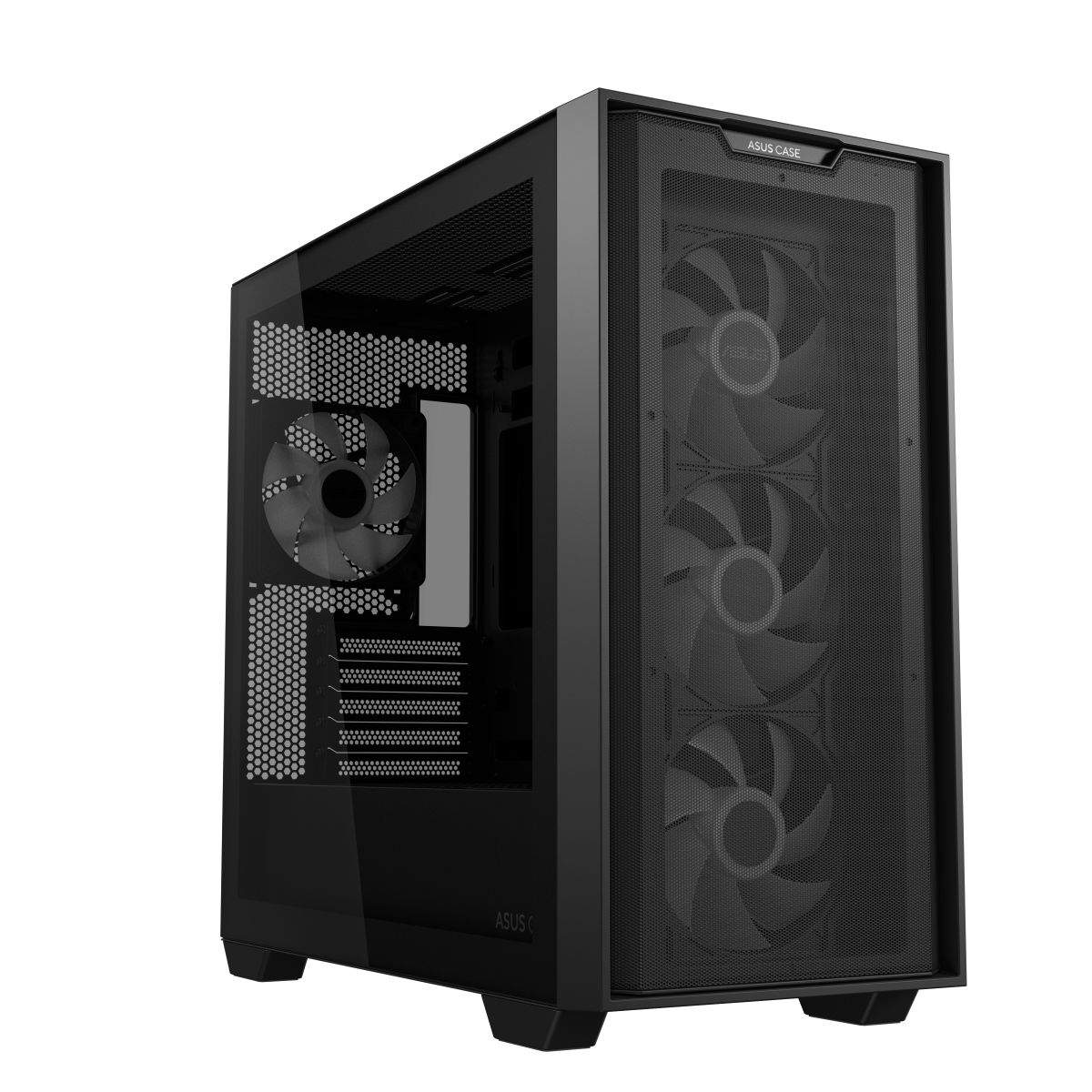 ASUS A21 PLUS TG ARGB Black microATX PC Gehäuse 