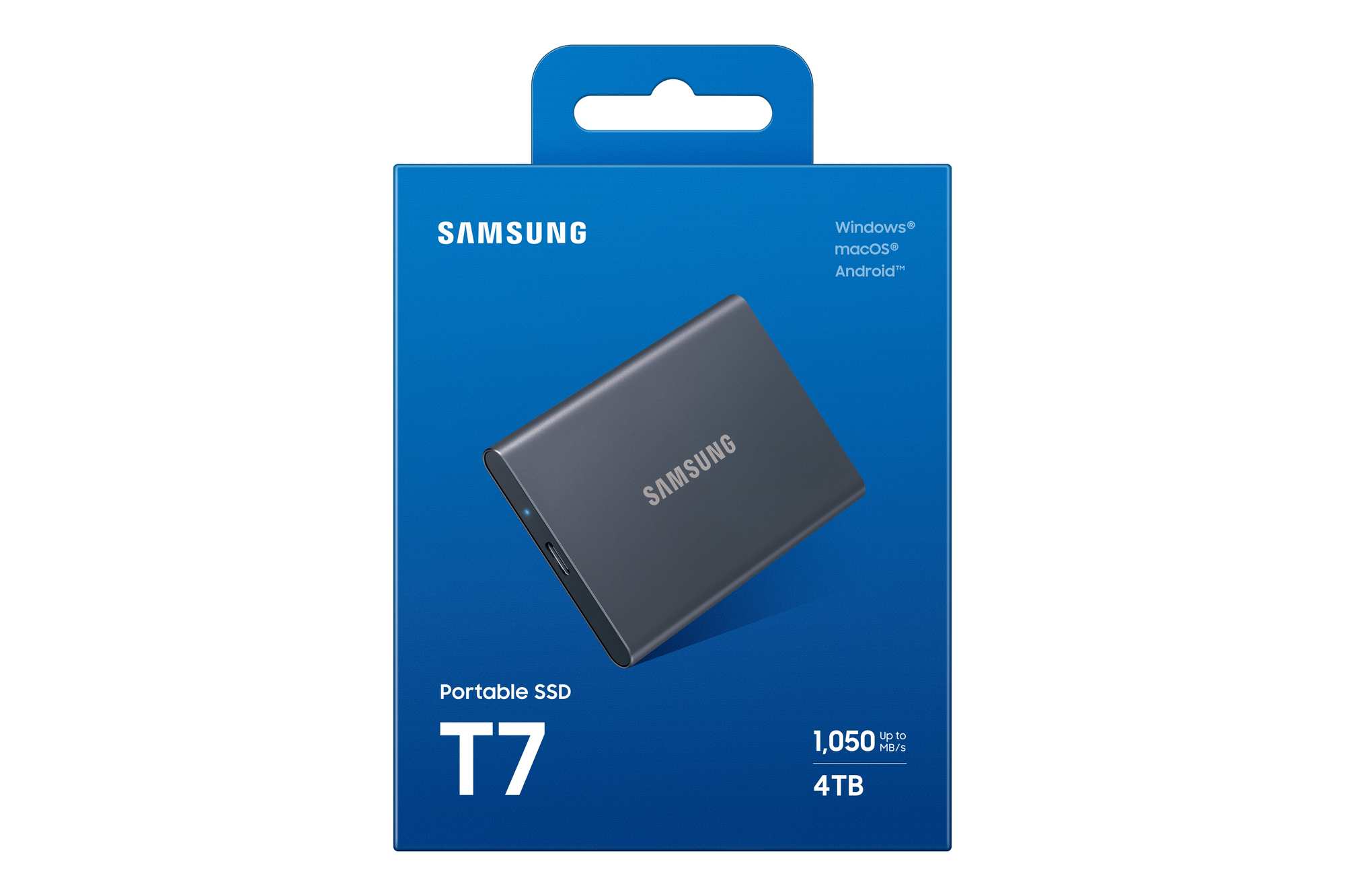 Samsung T7 Portable SSD - 4 TB - USB 3.2 Gen.2 Externe SSD Titan Gray 1