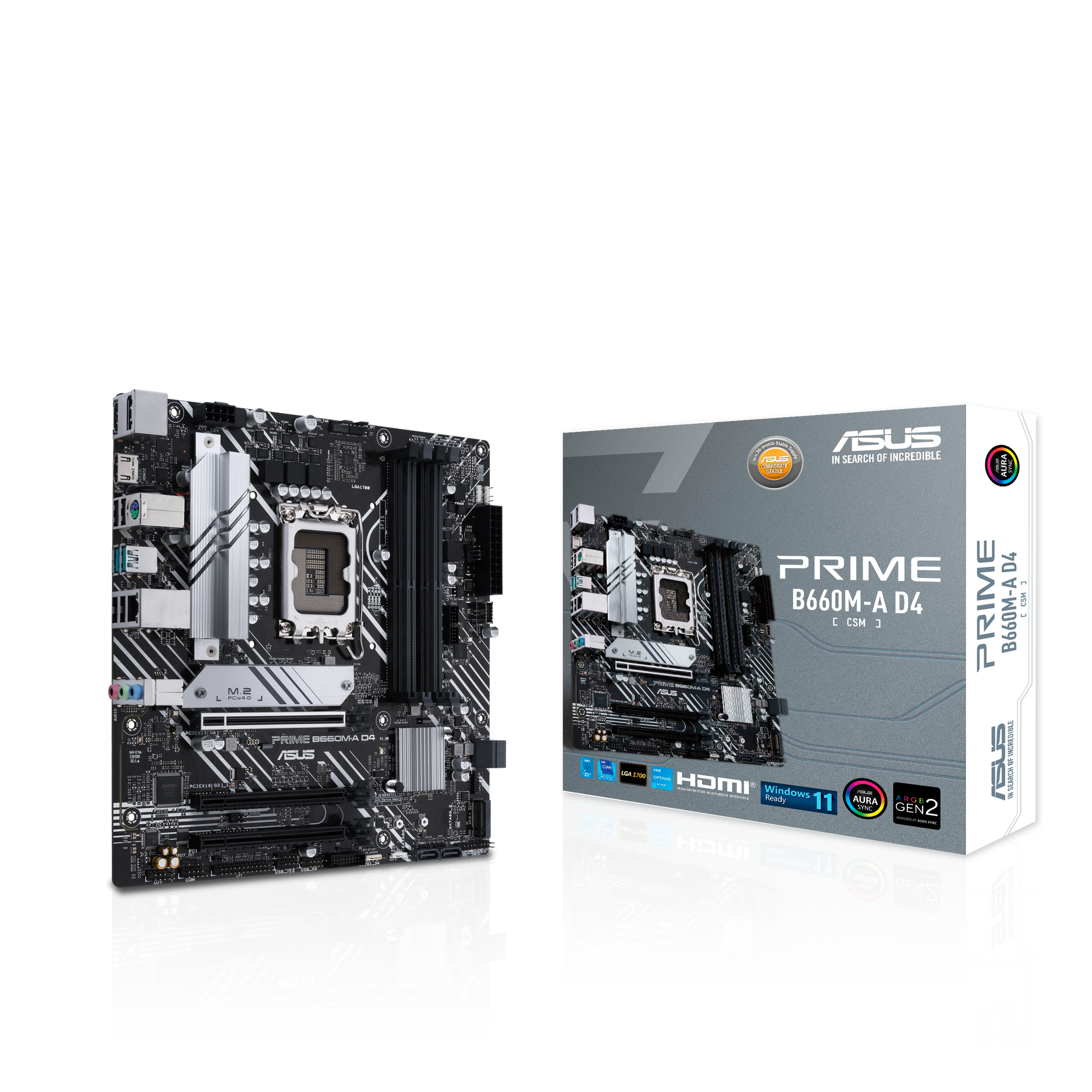 ASUS PRIME B660M-A D4-CSM Business Mainboard Sockel Intel LGA 1700