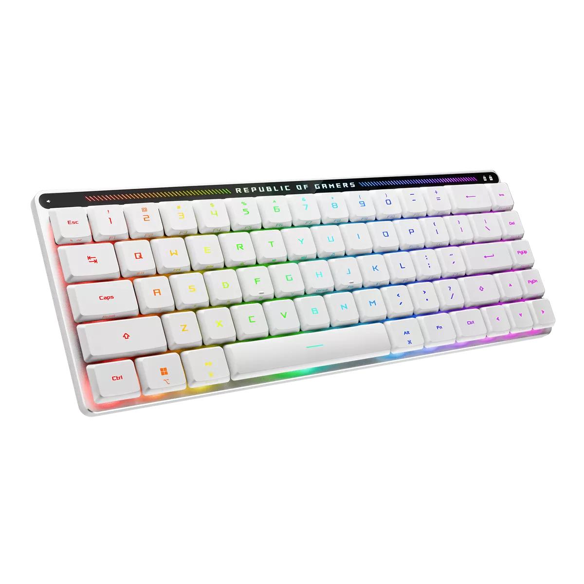 ASUS ROG FALCHION RX Low Profile 65% compact wireless gaming keyboard with RX Red switches
