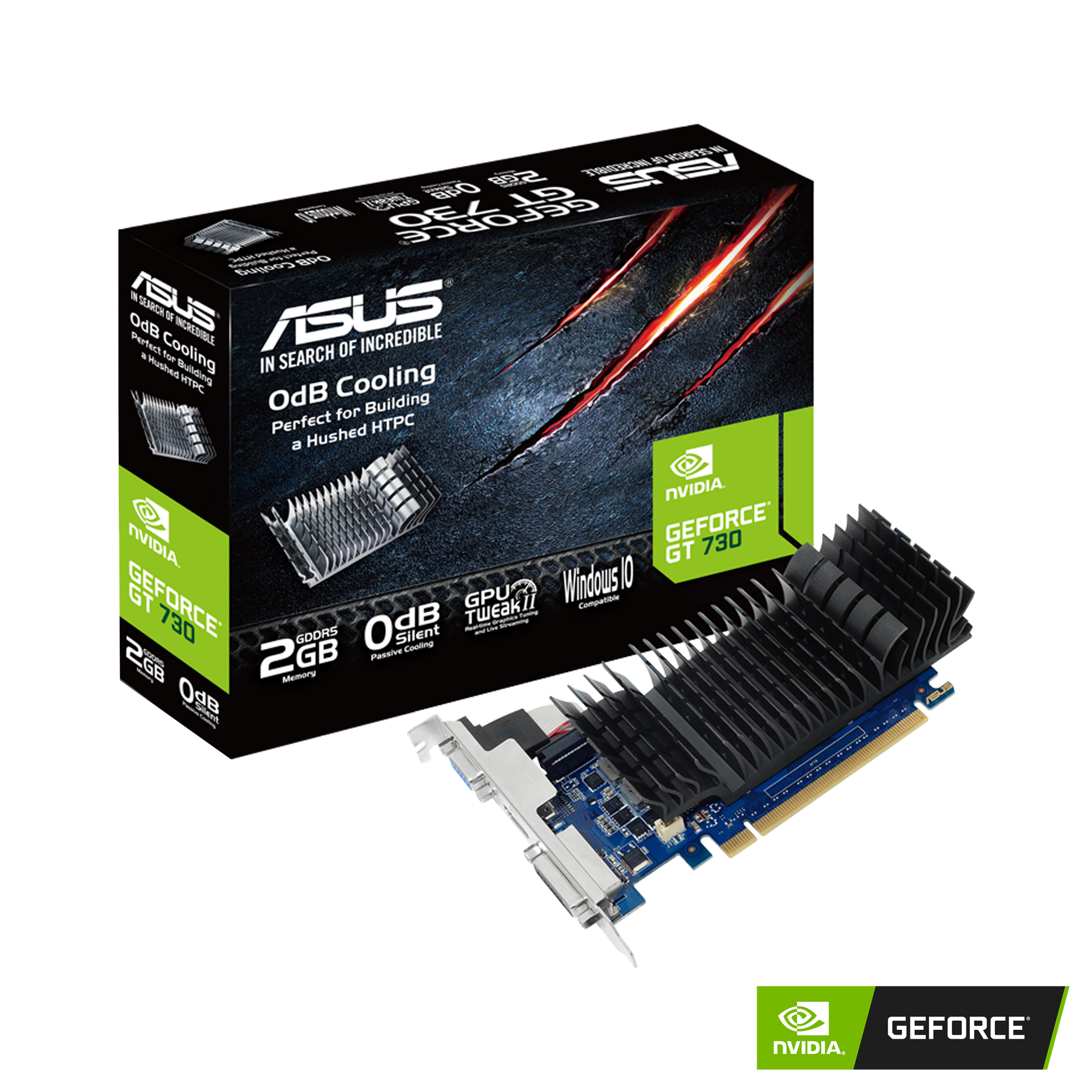 ASUS GeForce GT 730 2GB GDDR5 Low-Profile-Grafikkarte 1