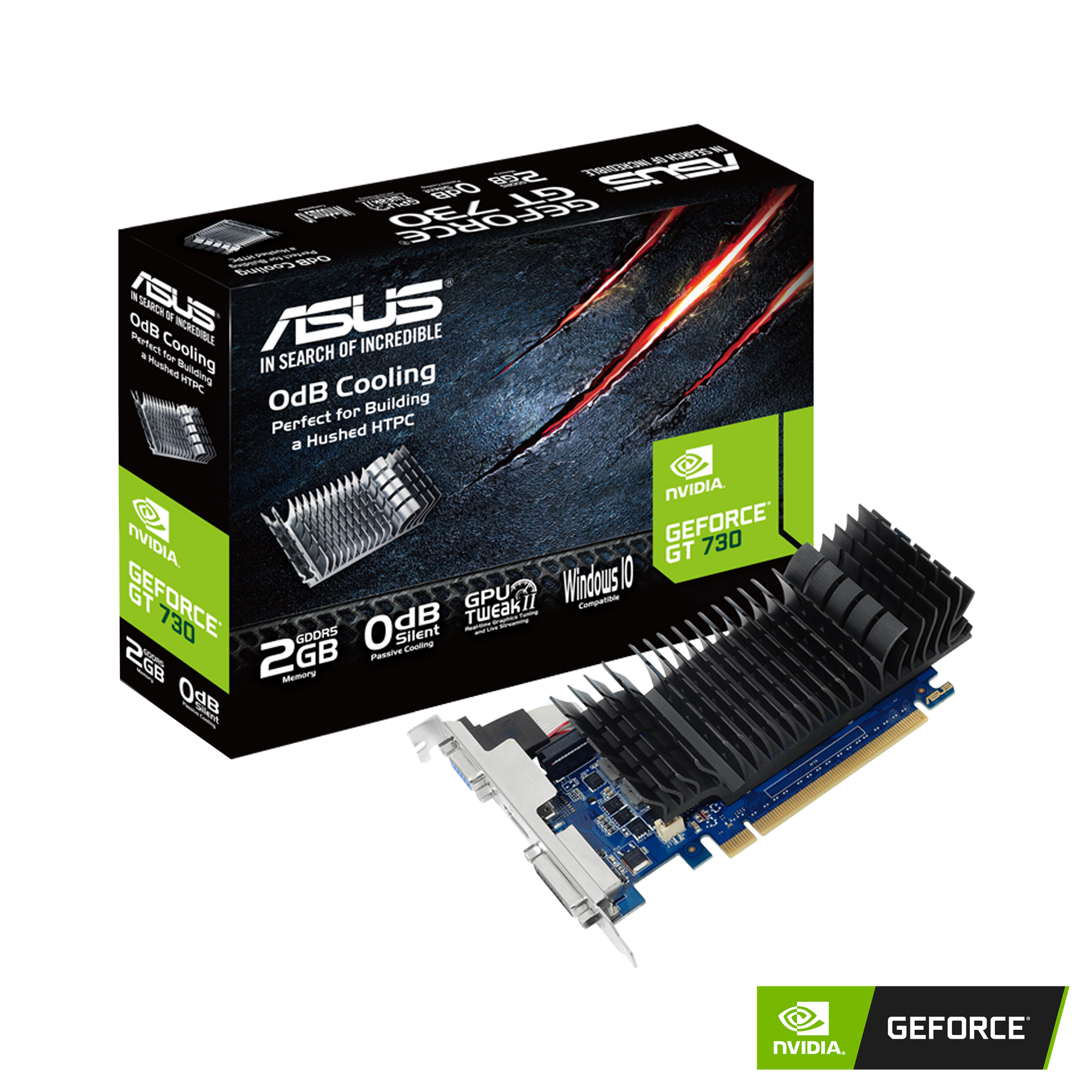 ASUS GeForce GT 730 2GB GDDR5 Low-Profile-Grafikkarte 1