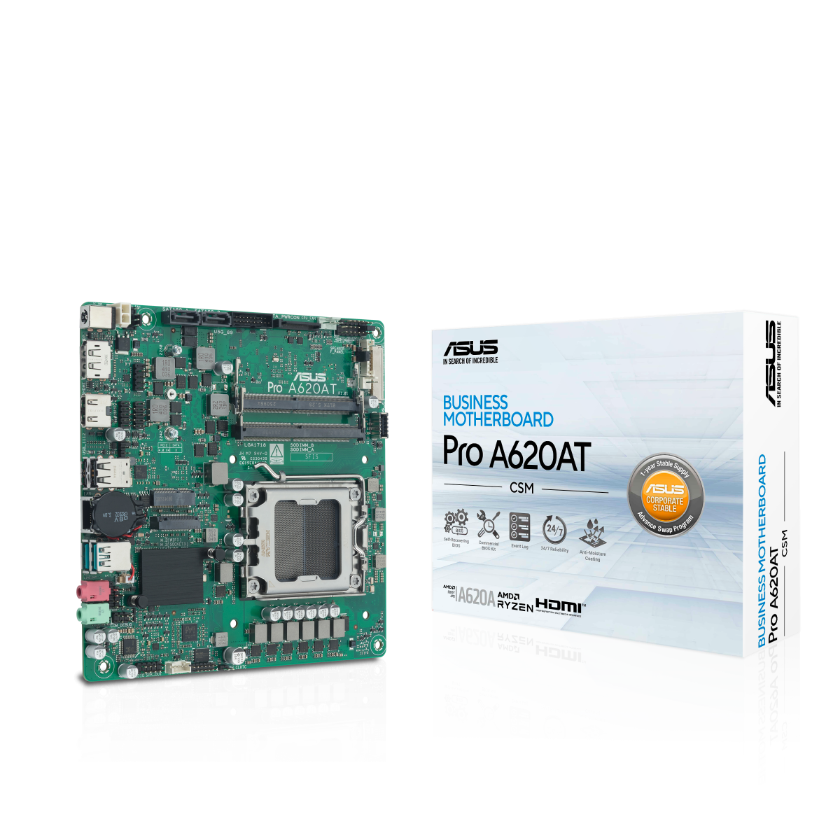 ASUS PRO A620AT-CSM Business Mainboard Sockel AMD AM5 