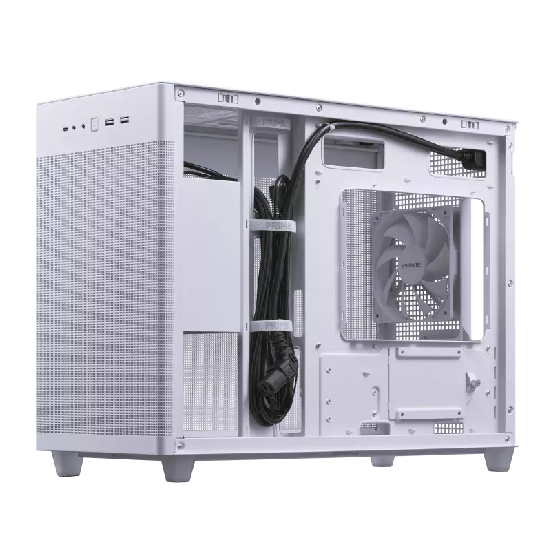 ASUS Prime AP201 Tempered Glass MicroATX Gehäuse weiß