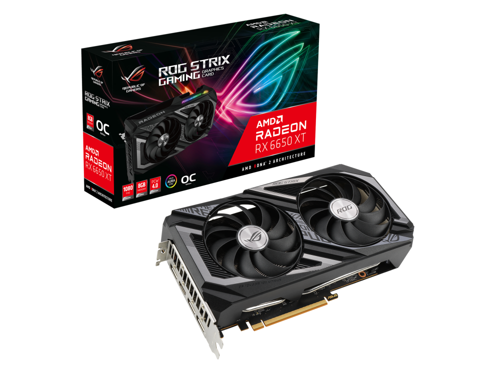 ASUS ROG Strix Radeon™ RX 6650 XT V2 OC Edition 8GB GDDR6 Gaming Grafikkarte