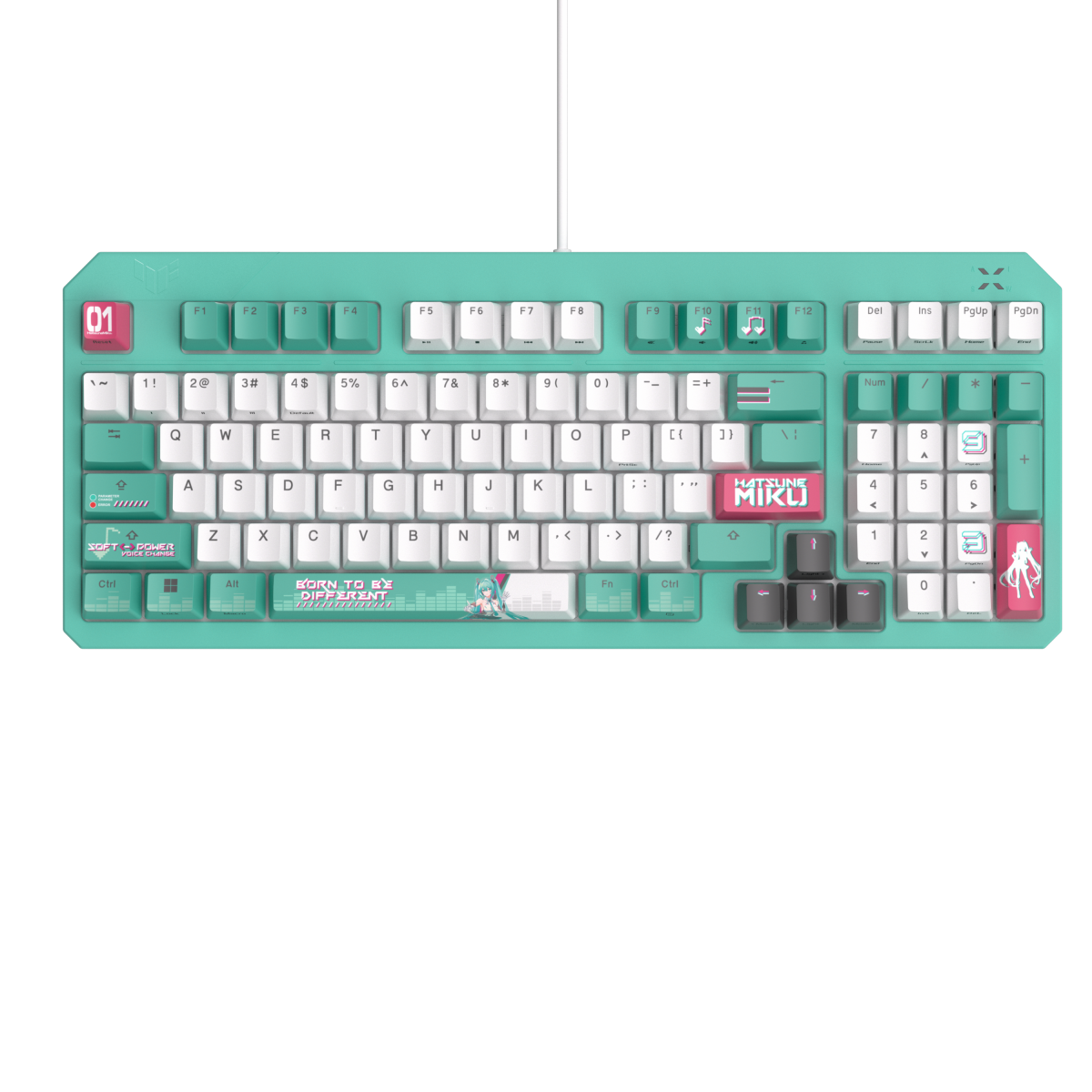 ASUS TUF Gaming K3 Gen II Hatsune Miku Edition Gaming Tastatur 