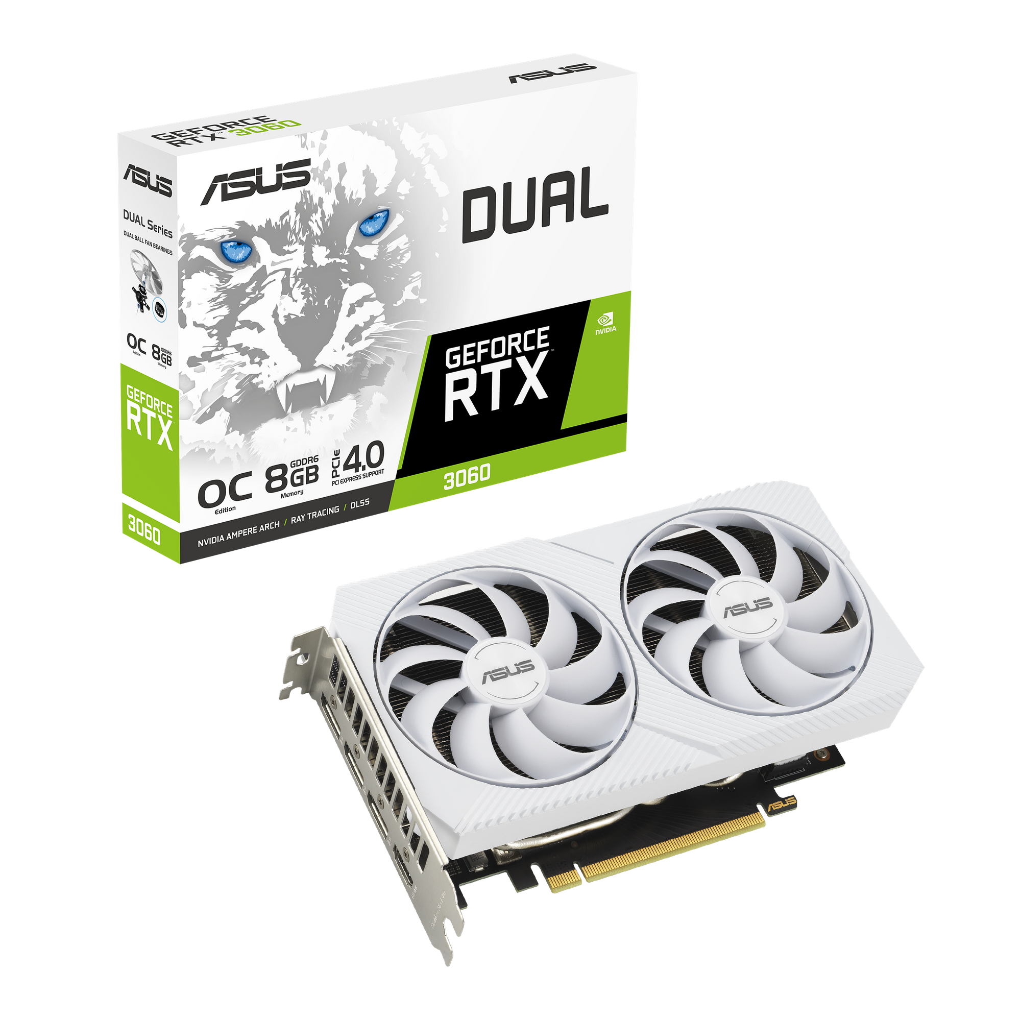 ASUS Dual GeForce RTX3060 8GB OC Edition Gaming Grafikkarte Weiß