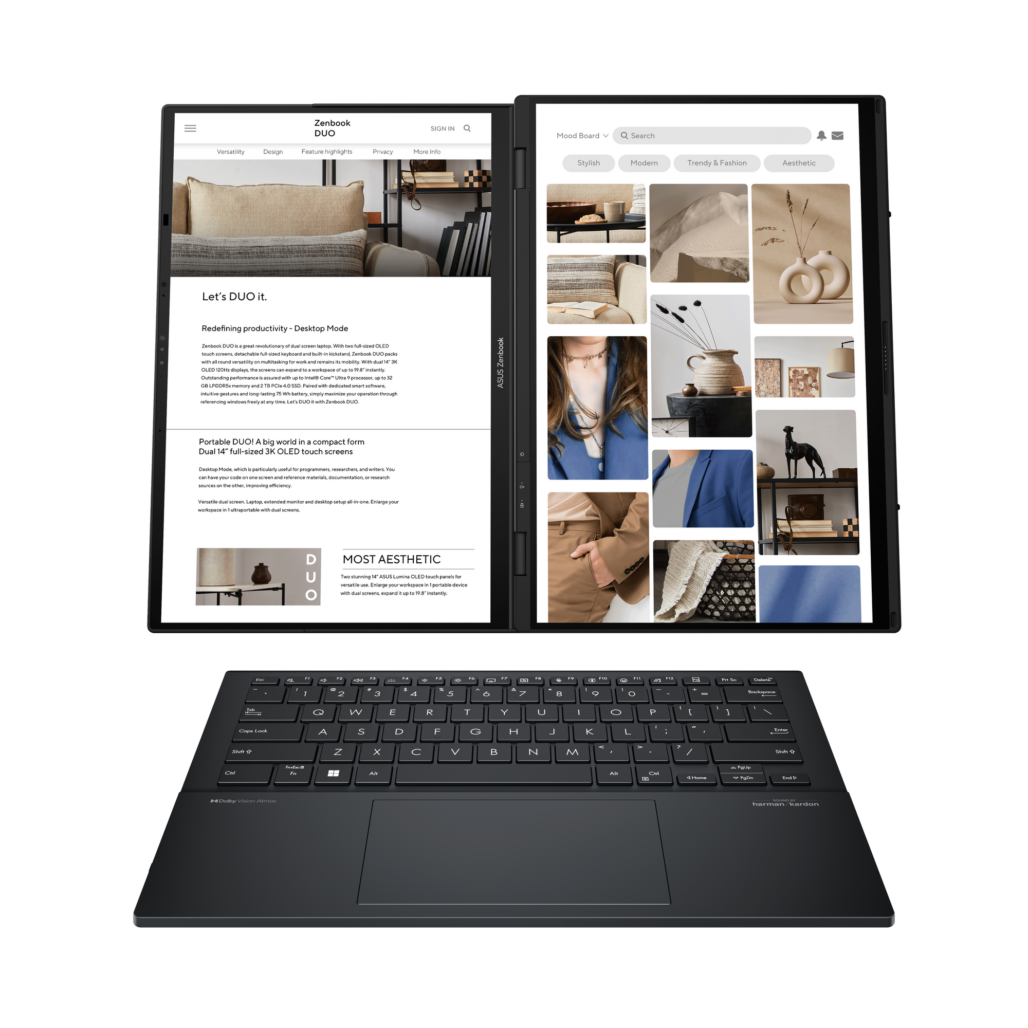 ASUS Zenbook Duo UX8406MA-PZ058X 14,0" Ultra 9 185H 32GB LPX RAM 2TB SSD Intel Arc Laptop 1