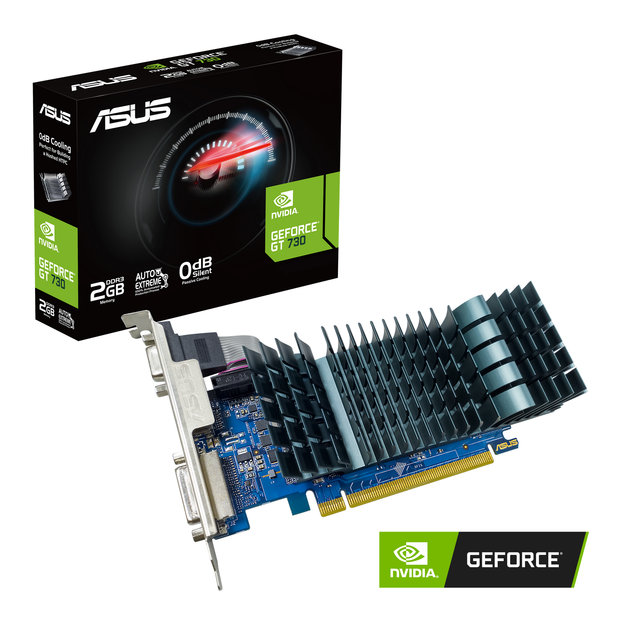 ASUS GeForce GT 730 2GB DDR3 EVO profil bas Carte graphique thumbnail 1