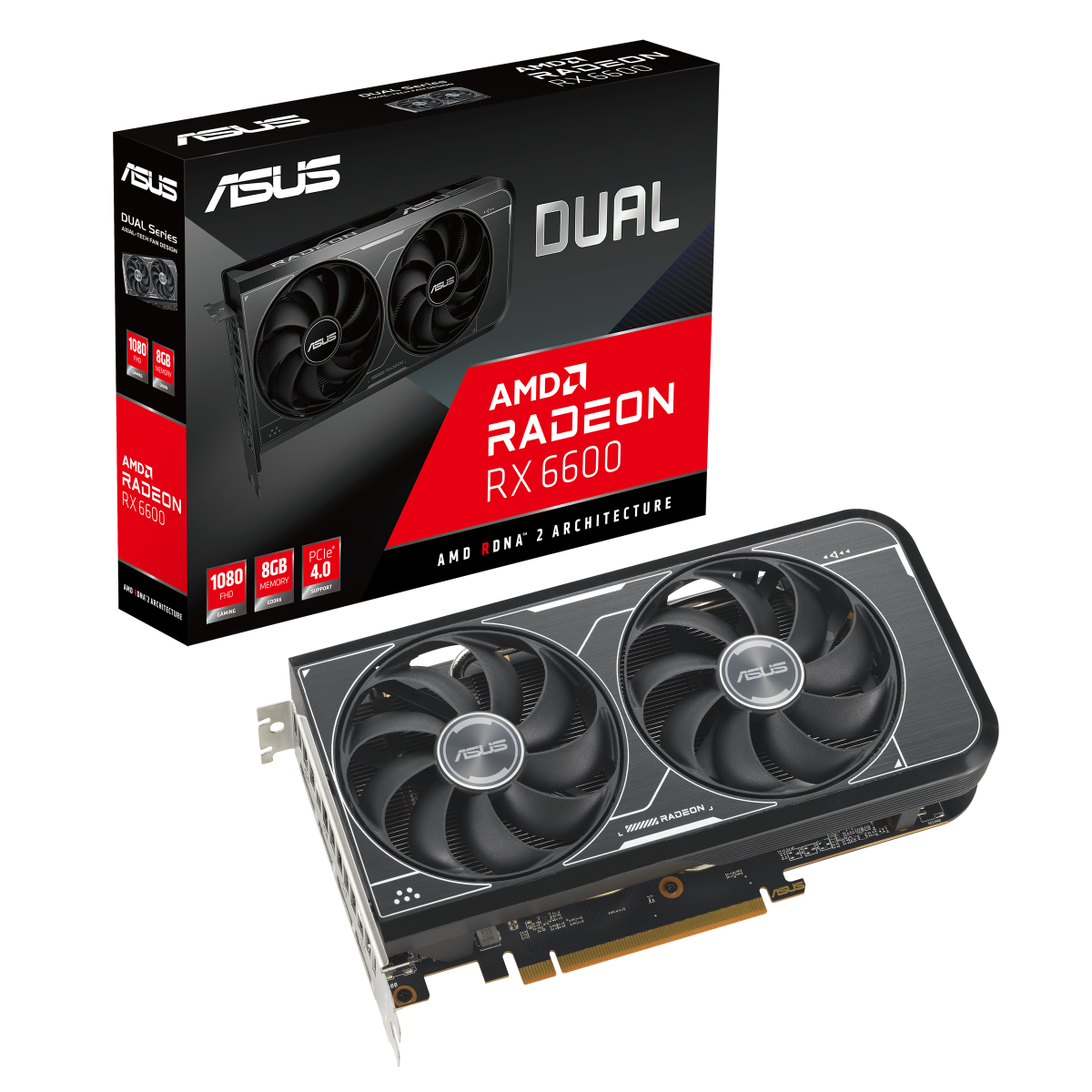 ASUS Dual Radeon RX 6600 V3 8GB GDDR6 Gaming Grafikkarte thumbnail 4