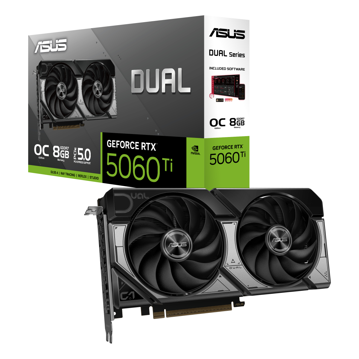 ASUS Dual GeForce RTX 5060 Ti 8GB GDDR7 OC Edition Gaming Grafikkarte