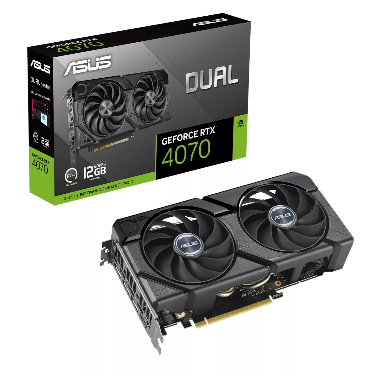 ASUS Dual GeForce RTX 4070 EVO 12GB GDDR6 Gaming Grafikkarte ASUS Dual GeForce RTX 4070 EVO 12GB GDDR6 Gaming Grafikkarte