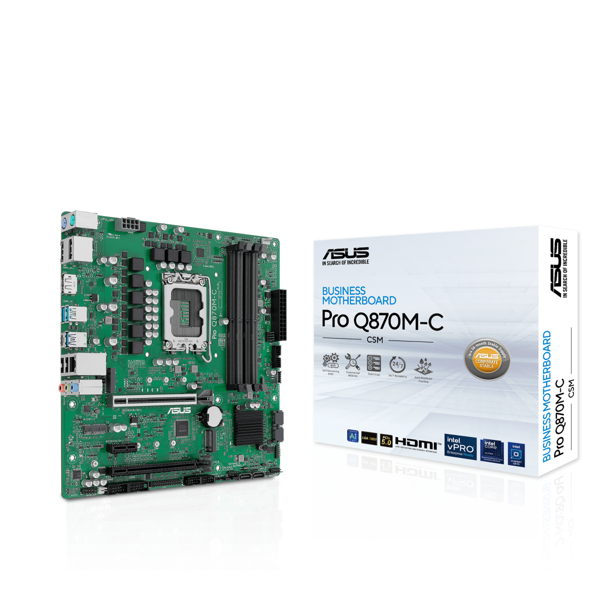 ASUS PRO Q870M-C-CSM Business Mainboard Sockel Intel LGA 1851 1
